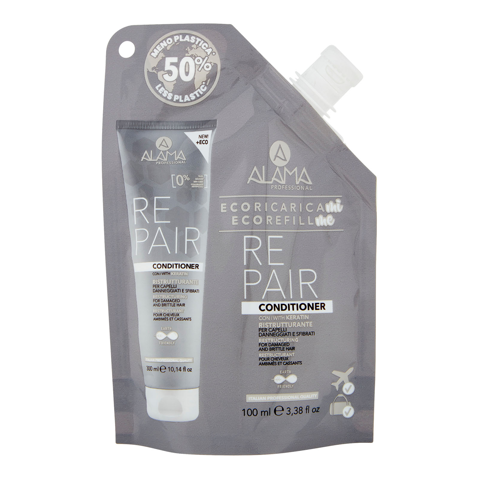 Eco-refillme Repair Conditioner Ristrutturante Per Capelli Danneggiati E Sfibrati