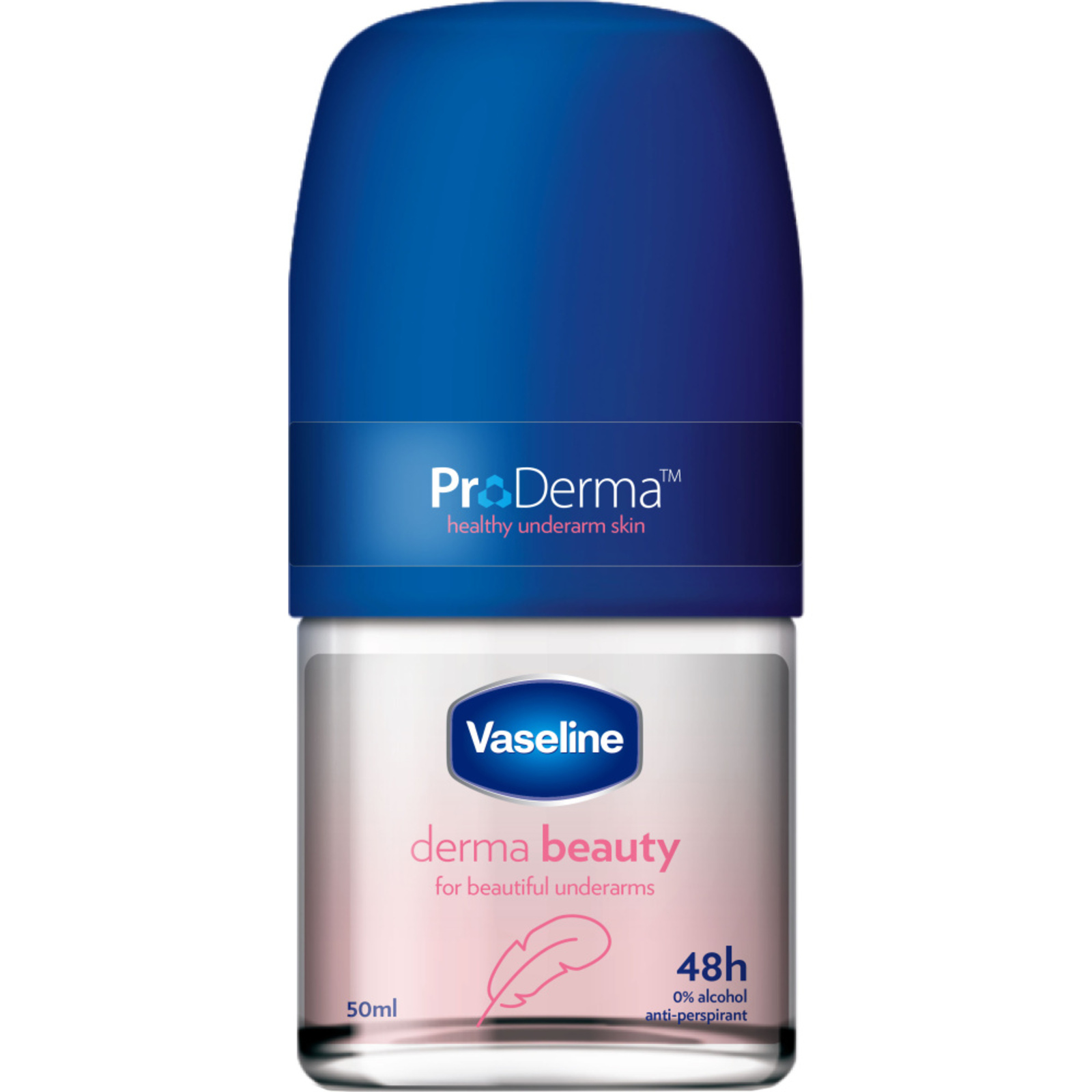 6pz Vaseline derma beauty deodorante roll-on 48h anti traspirante 0 alcohol 50ml - Immagine 3