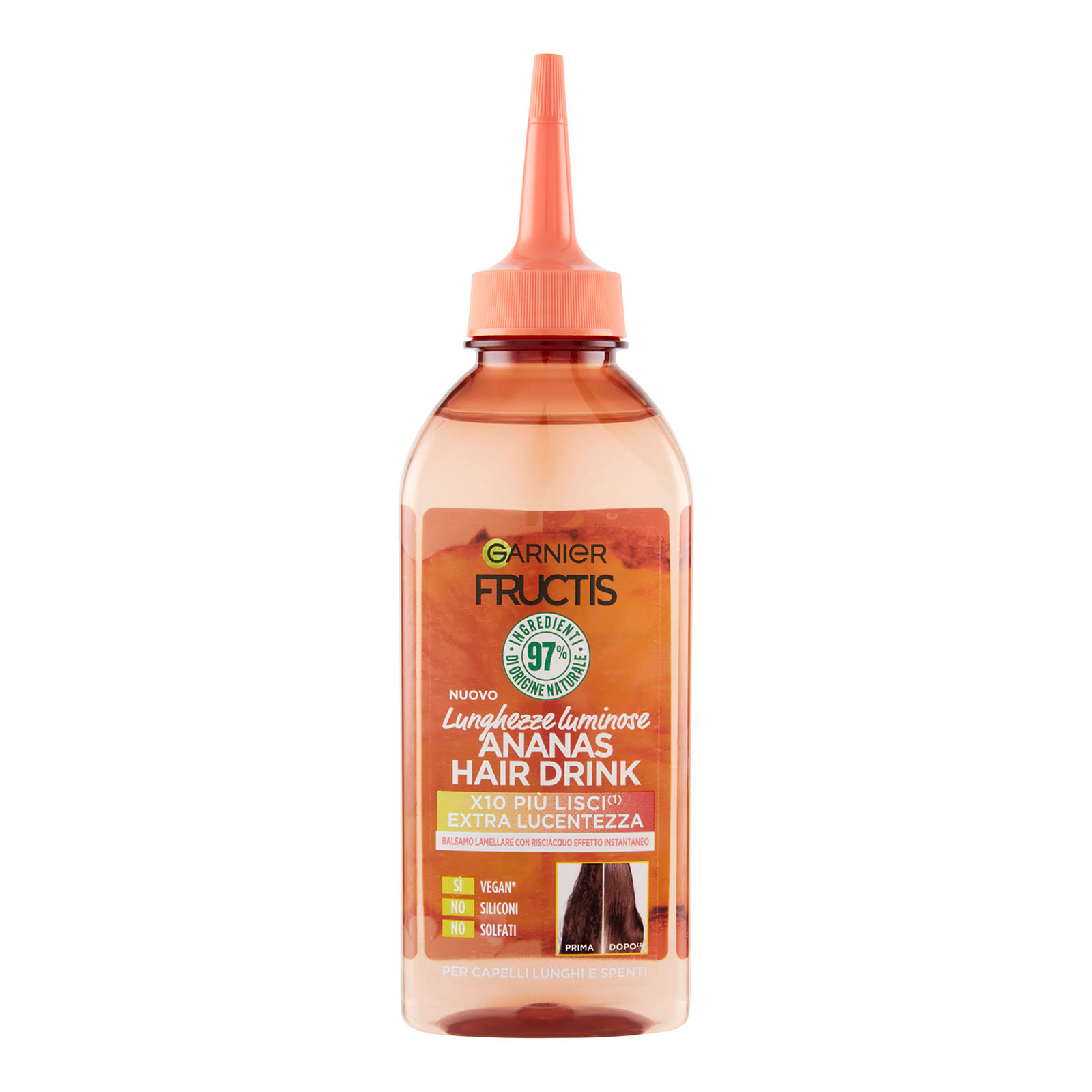 Fructis Hair Drink Ananas Lunghezze Luminose Balsamo Lamellare Con Estratto Di Ananas 200 ml