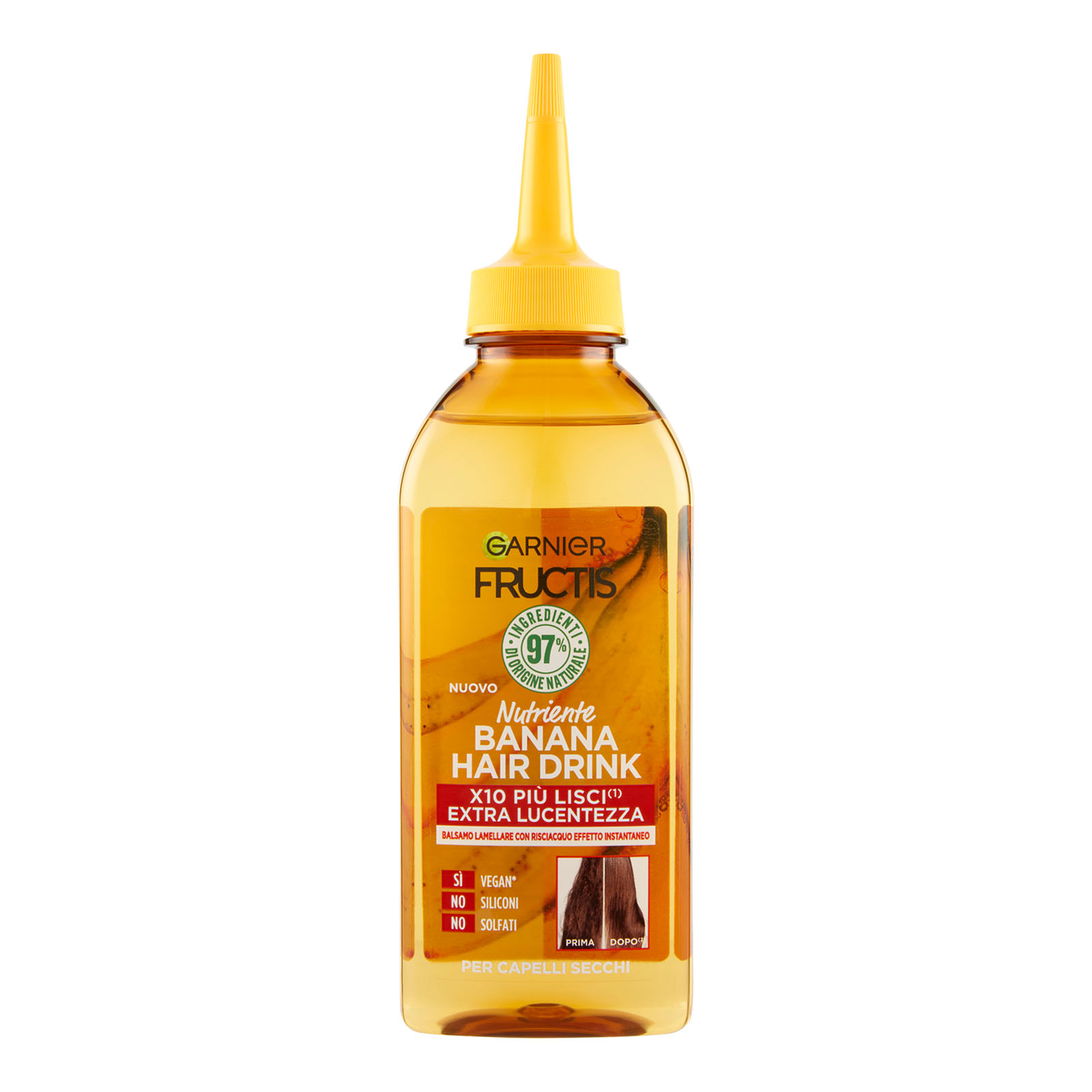 Fructis Hair Drink Banana Nutriente, Balsamo Lamellare Con Risciacquo 200 ml