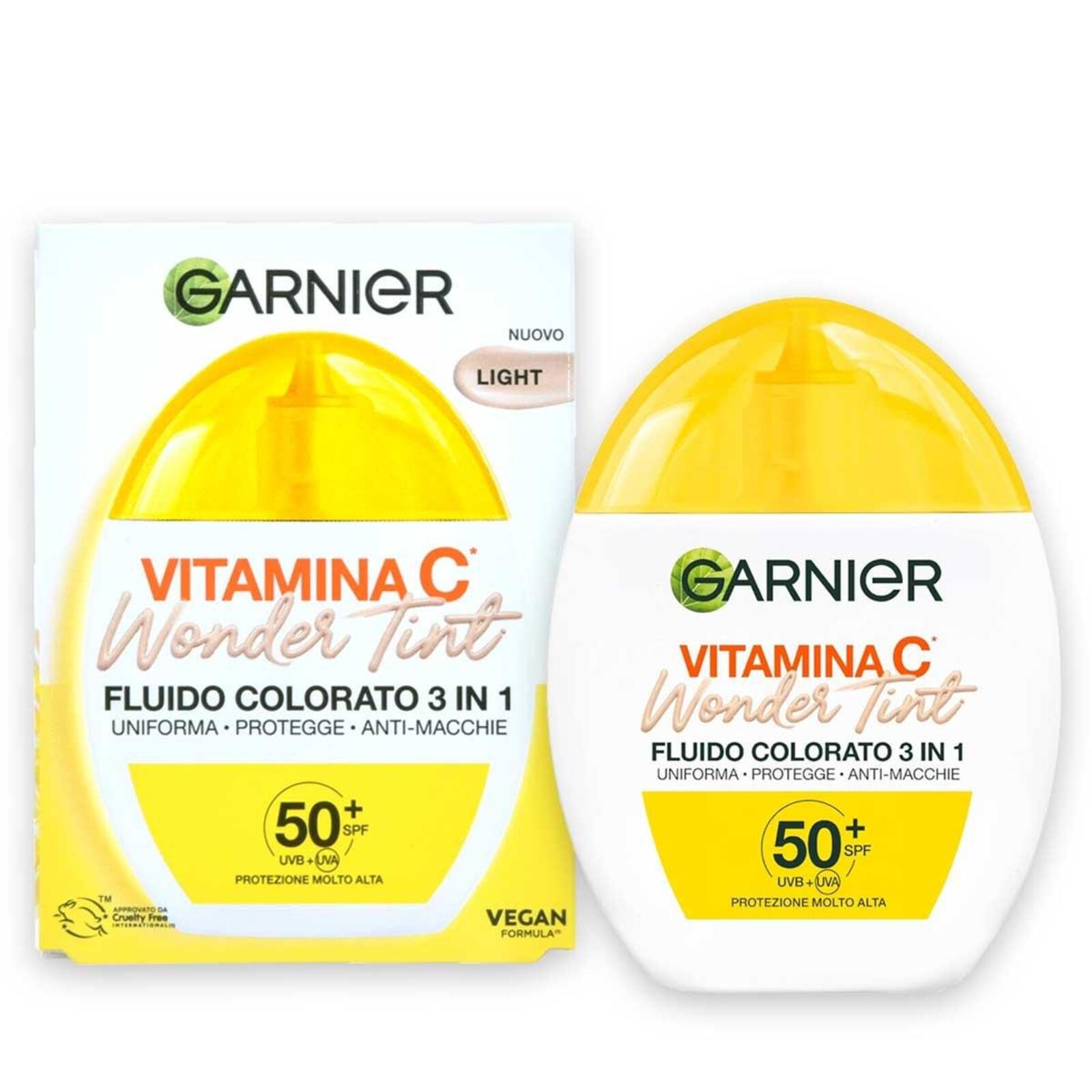 Garnier Vitamina C* Wonder Tint Fluido Colorato 3 In 1 Spf 50+ Light 40 ml