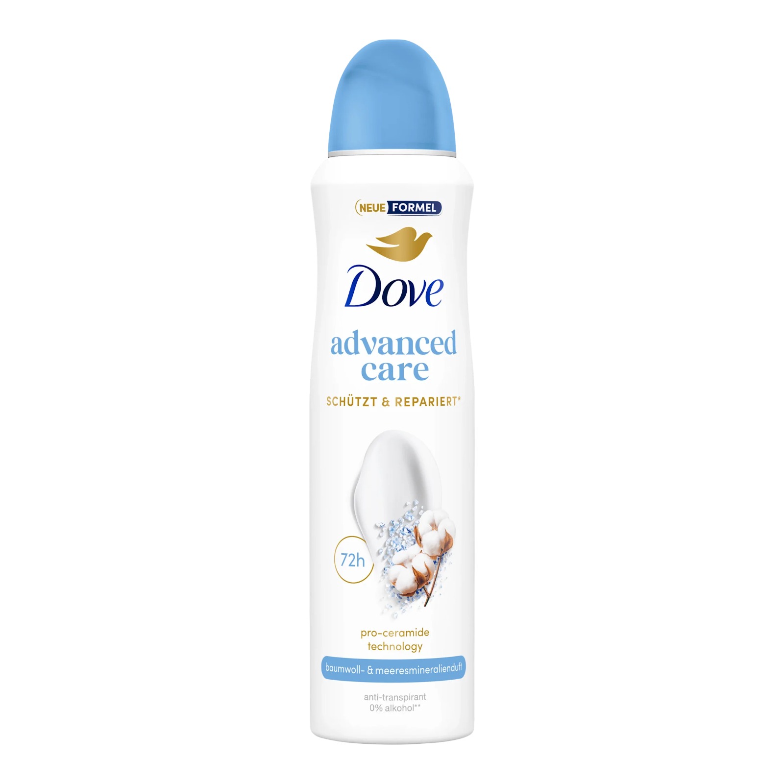 Dove Advanced Care Fresh Cotton And Sea Minerals Deodorante Spray 150 ml