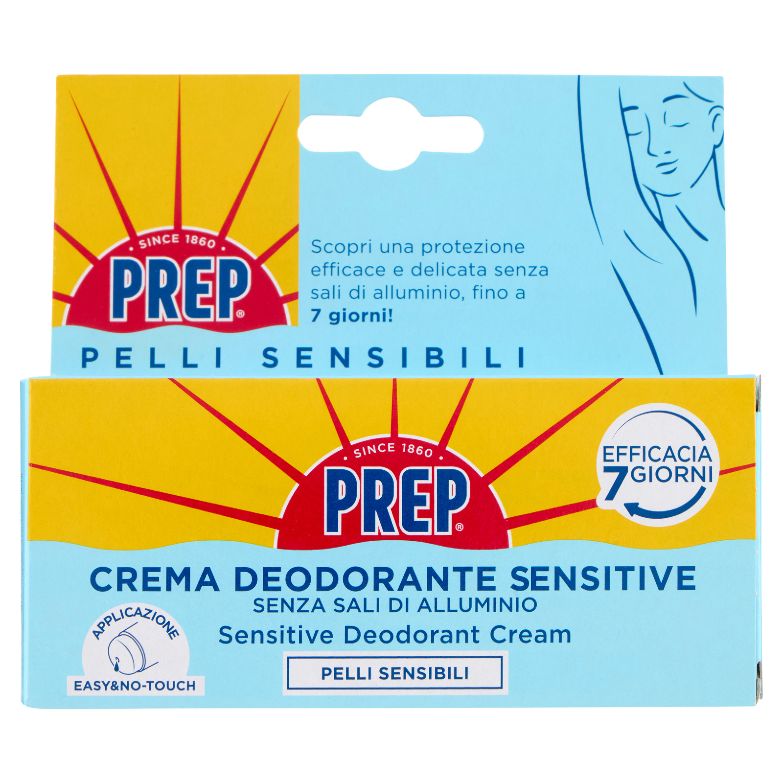 PREP Crema Deodorante Sensitive - Trattamento 7 giorni per pelli delicate, senza alluminio e alcool 35 ml - Immagine 4