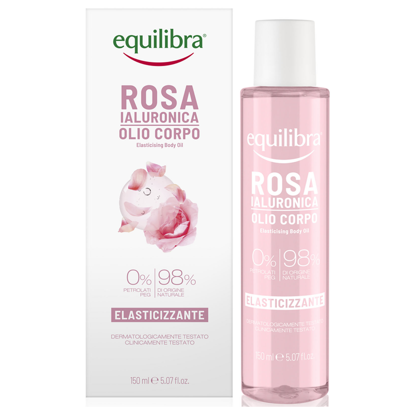 Equilibra Rosa Ialuronica Olio Corpo Elasticizzante 150 ml - - - Immagine 5