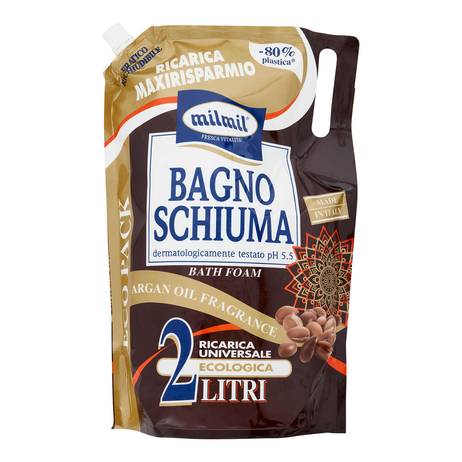 Bagno Schiuma Argan Oil Fragrance Ricarica Universale Ecologica 2000 ml