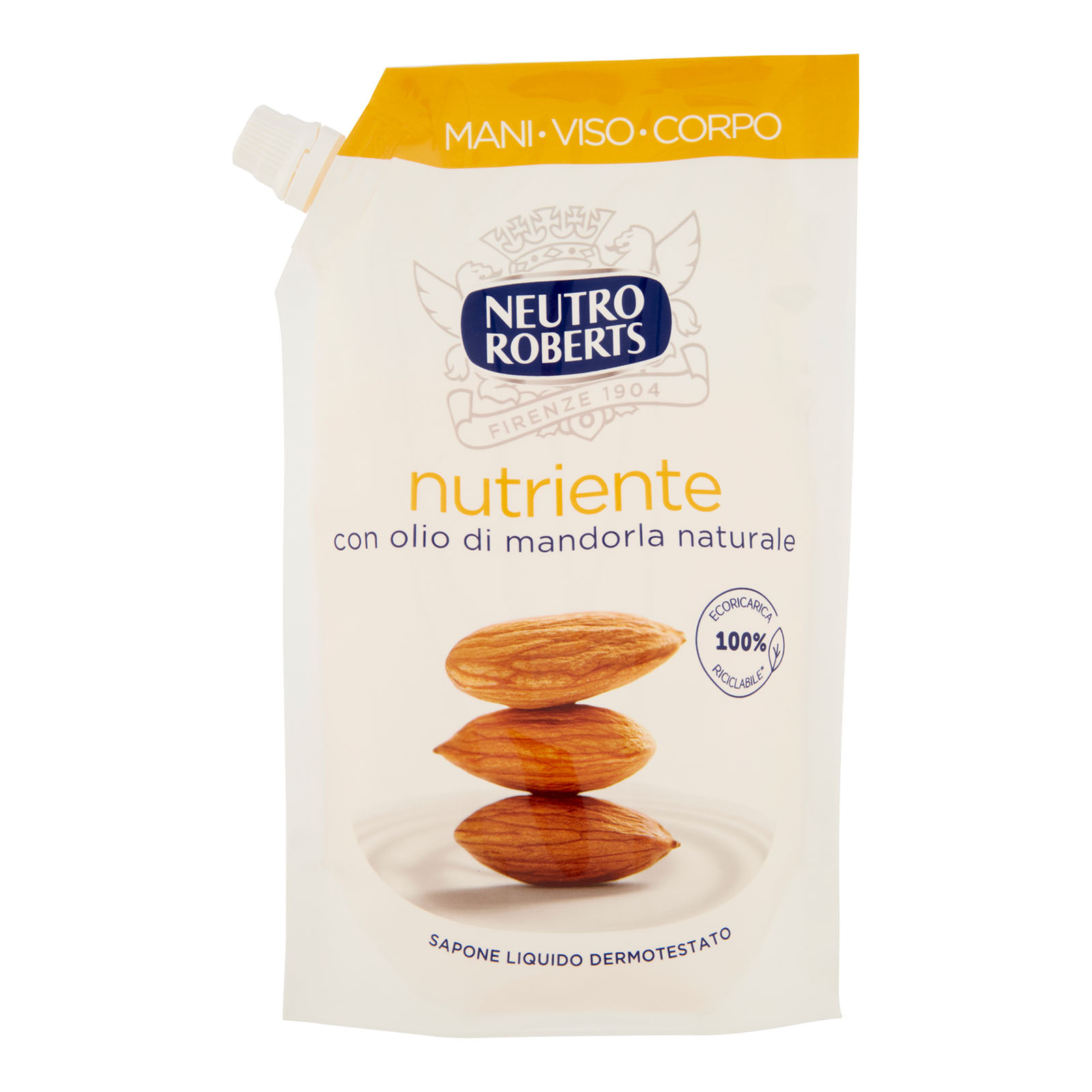 Sapone Liquido Nutriente Con Olio Di Mandorla - Ricarica 400 ml