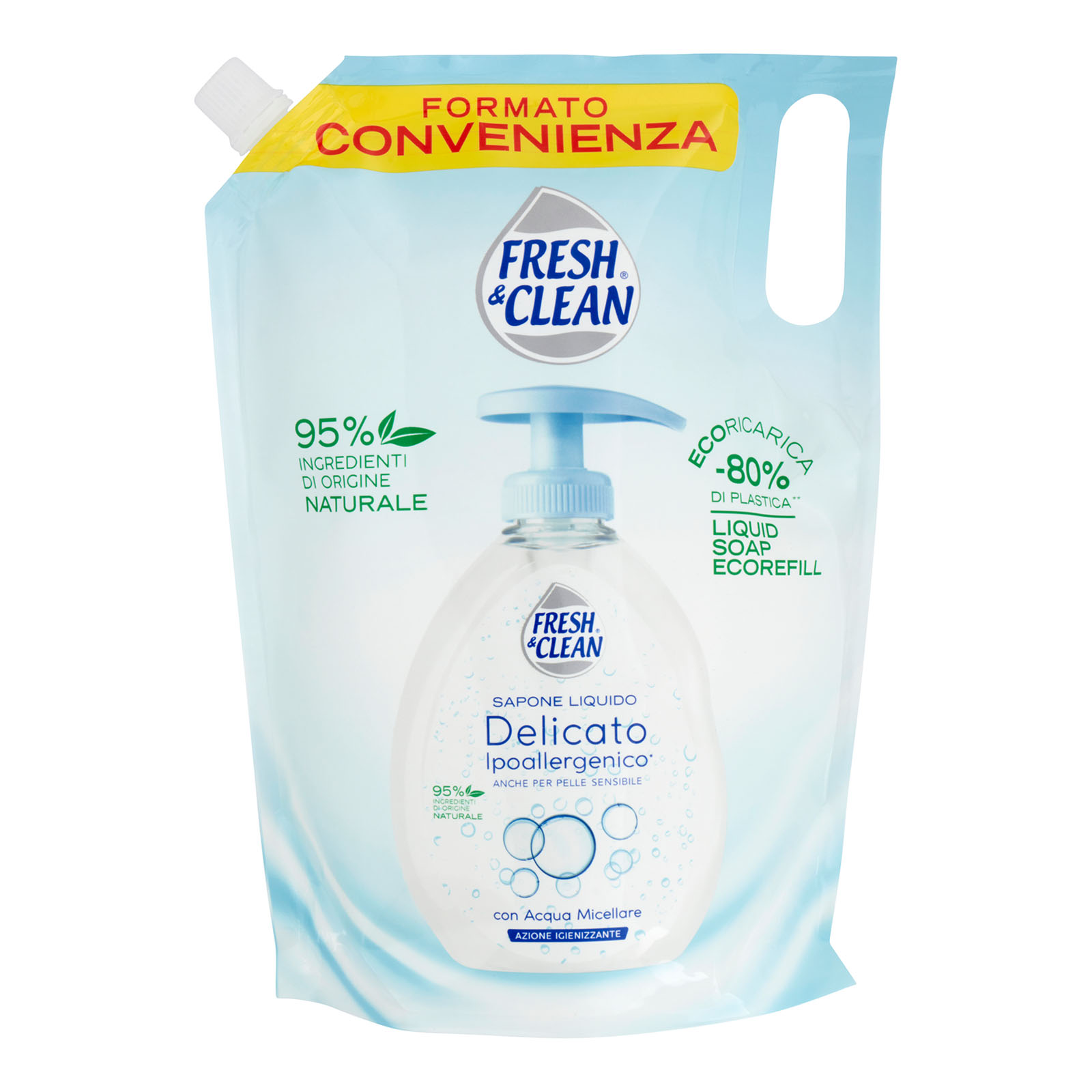 Sapone Liquido Delicato Ipoallergenico* Con Acqua Micellare Ecoricarica 1000 ml