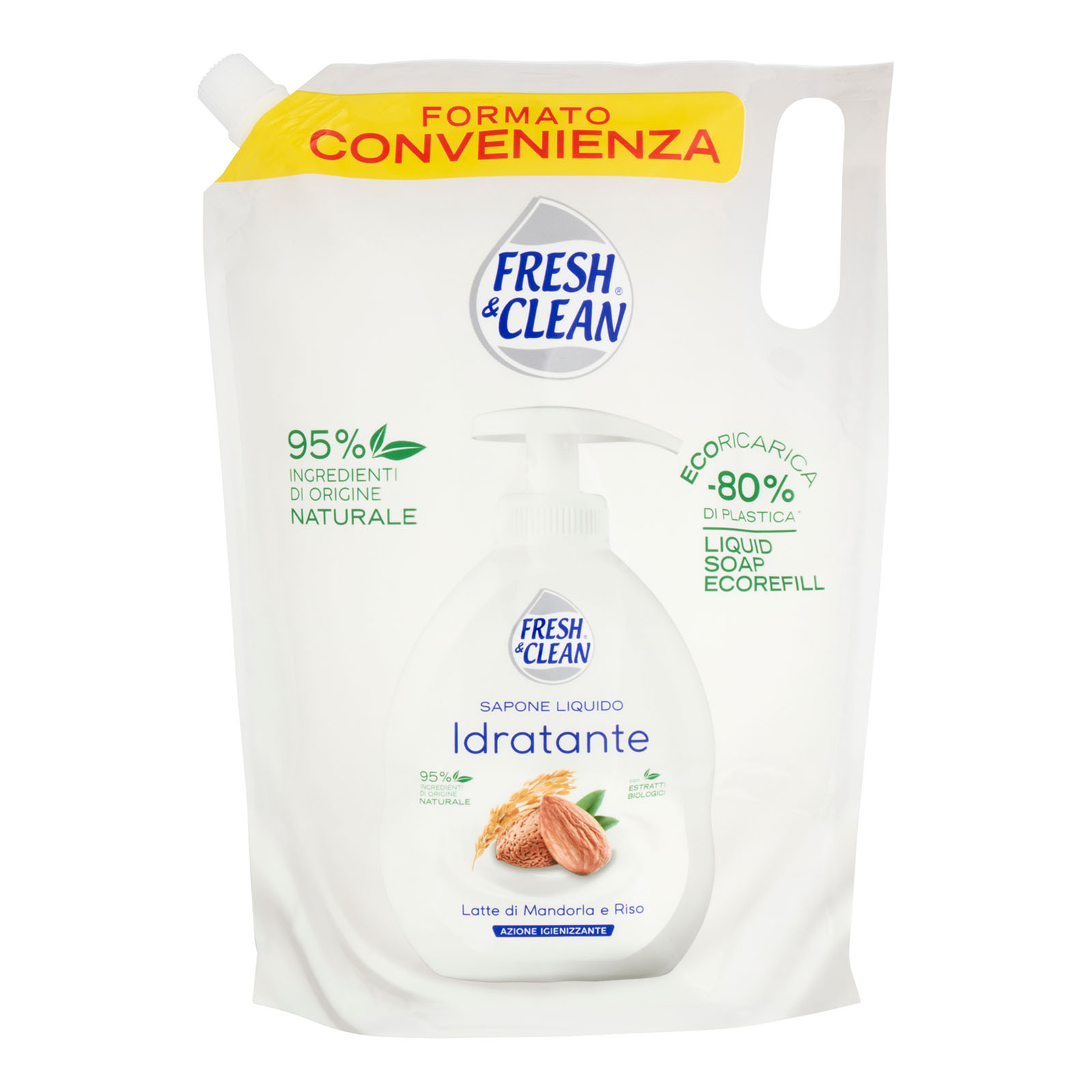 Sapone Liquido Idratante Latte Di Mandorla E Riso Ecoricarica 1000 ml