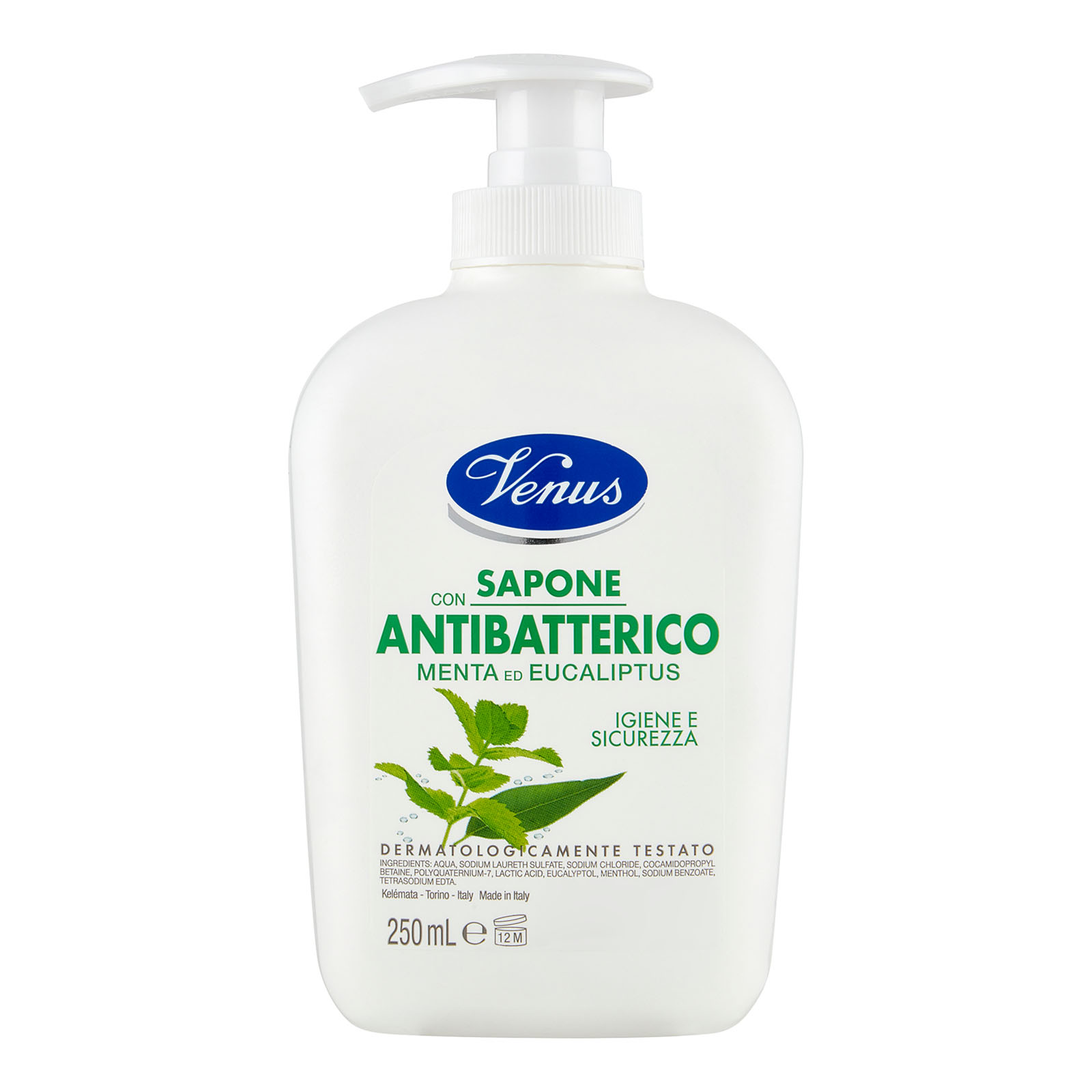 Sapone Con Antibatterico Menta Ed Eucaliptus 250 ml