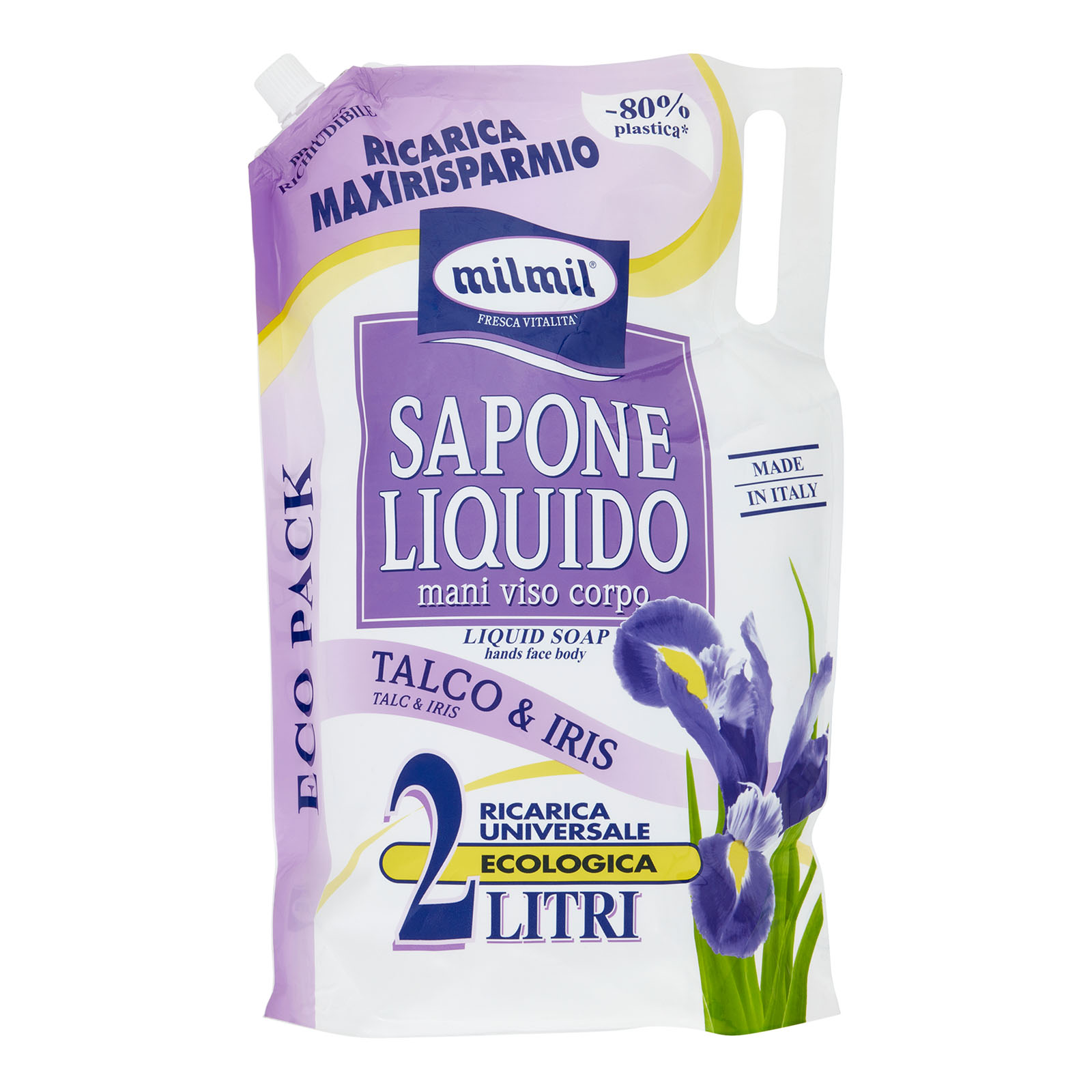 Sapone Liquido Talco & Iris Ricarica Universale Ecologica 2000 ml