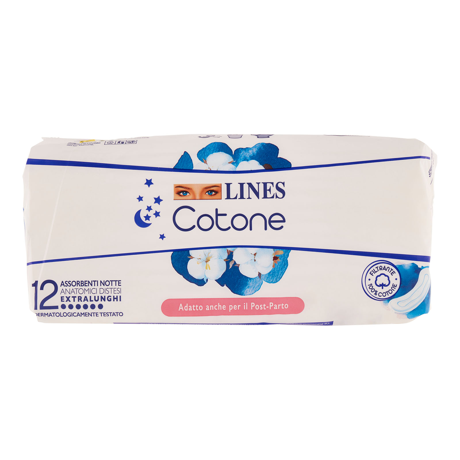 Cotone Assorbenti Notte Extralunghi 12 Pz