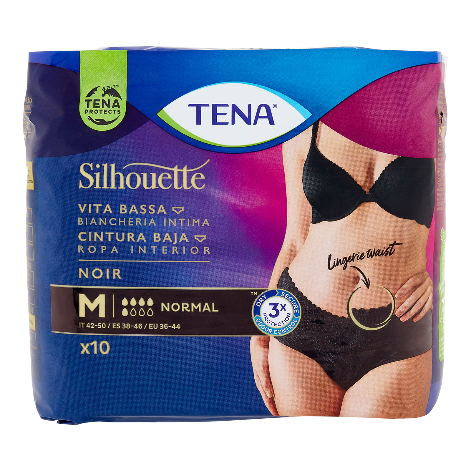 Silhouette Vita Bassa Biancheria Intima Noir Normal M