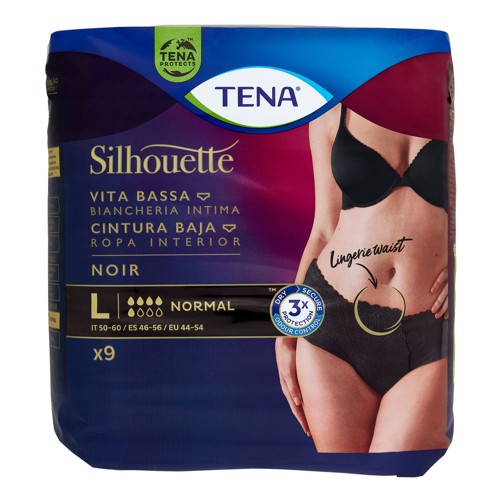 Silhouette Vita Bassa Biancheria Intima Noir Normal L
