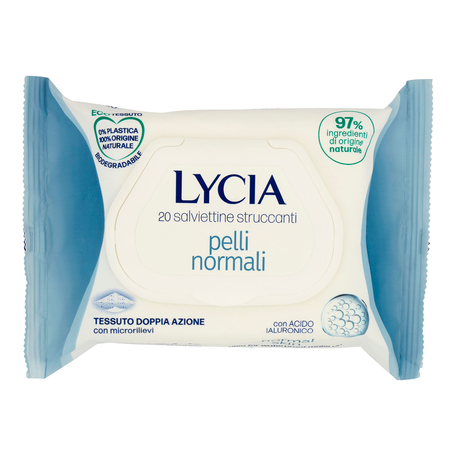 Salviettine Struccanti Doppia Azione Pelli Normali 20 Pezzi