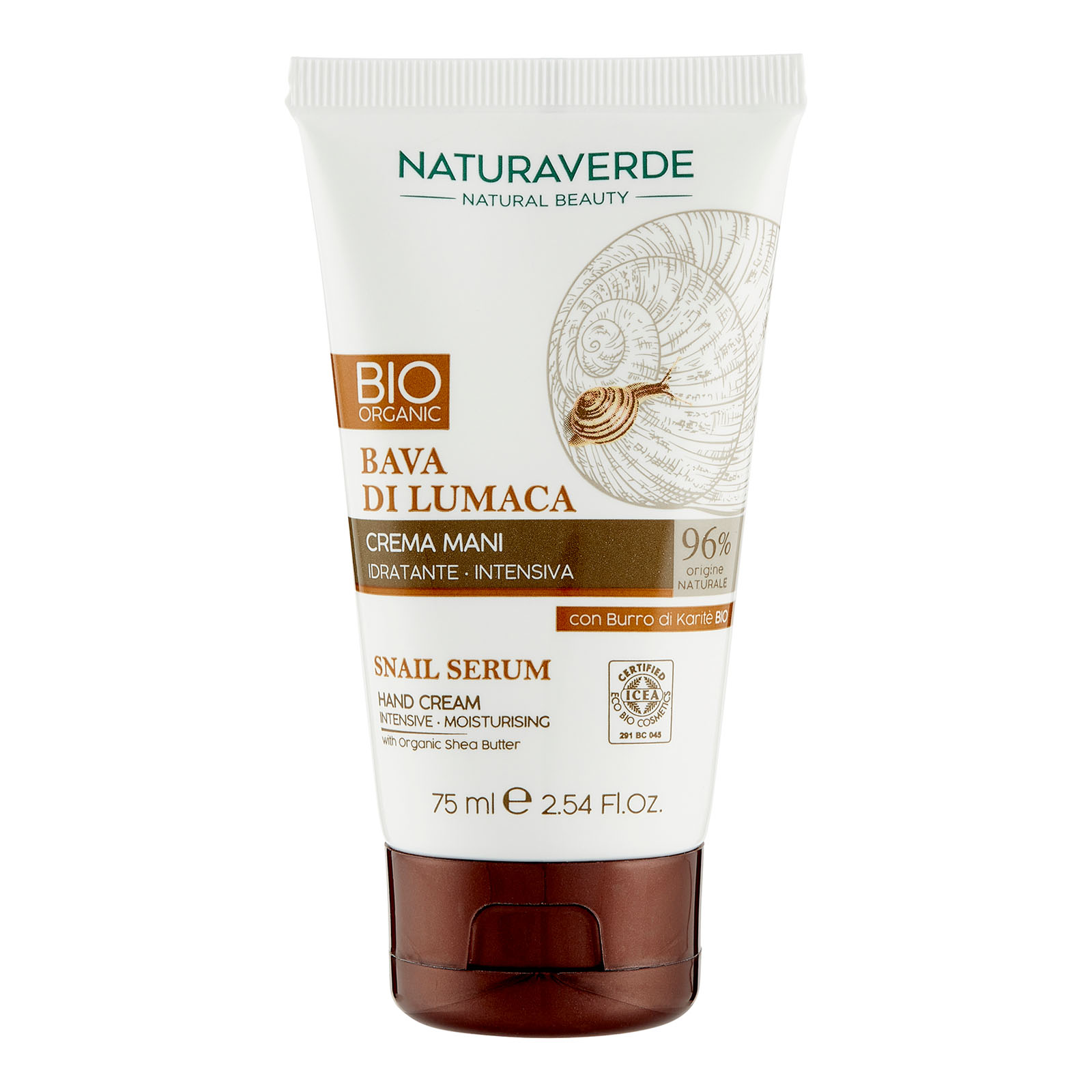 Naturaverde Natural Beauty Bio Bava Di Lumaca Crema Mani Idratante - Intensiva 75 ml