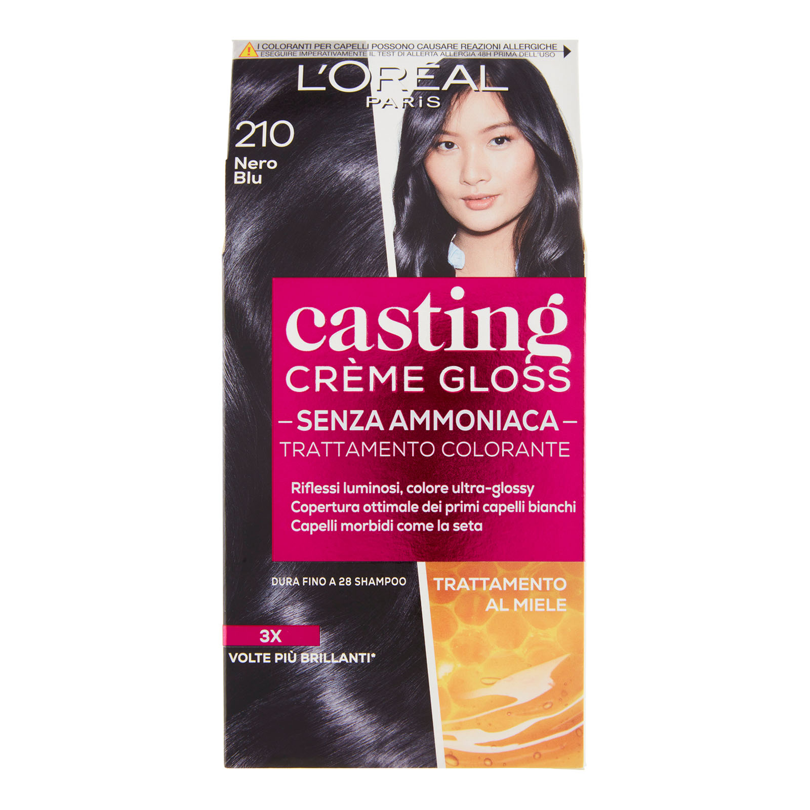 Tinta Per Capelli Casting Creme Gloss Senza Ammoniaca N210 Nero Blu