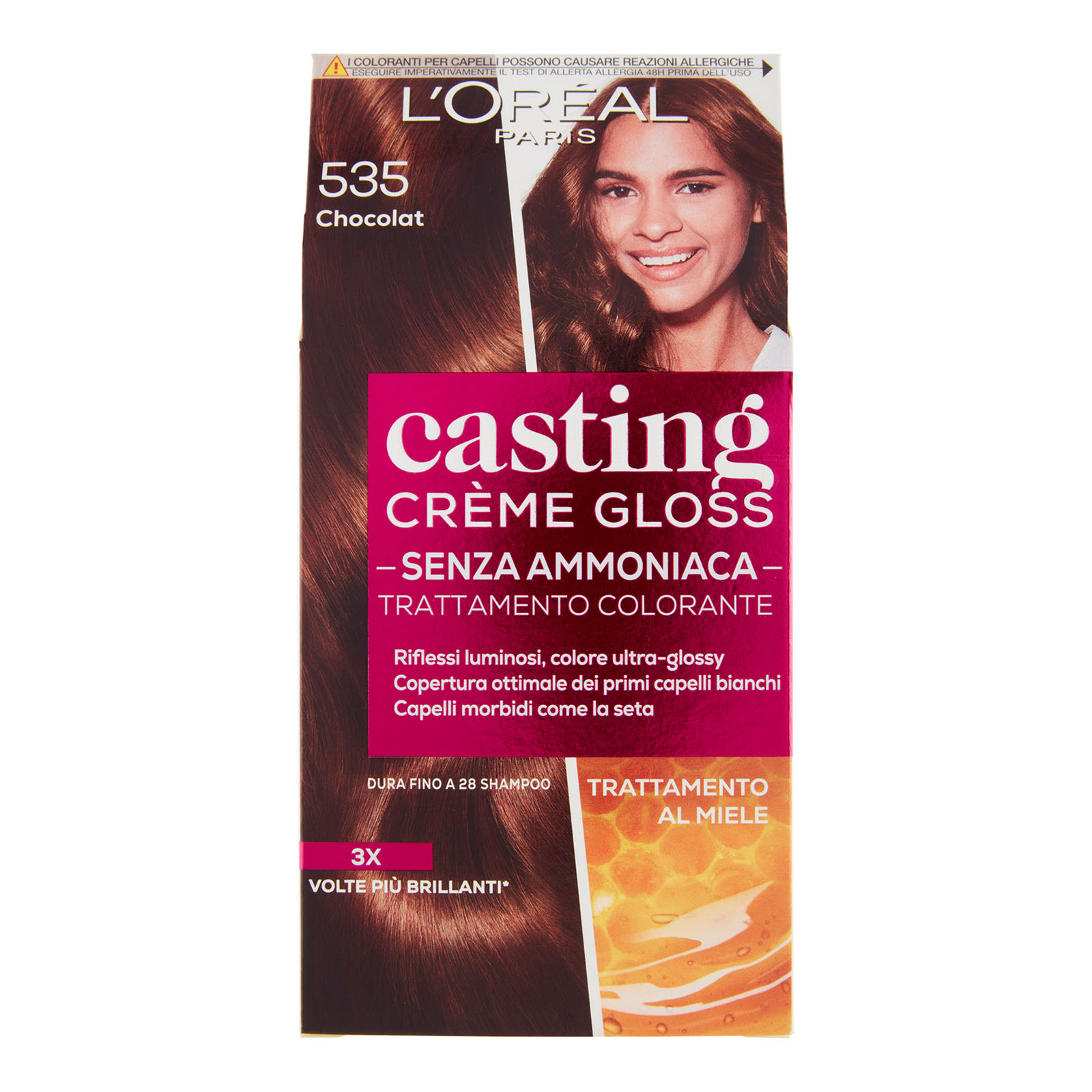 Tinta Per Capelli Casting Creme Gloss Senza Ammoniaca N535 Chocolat