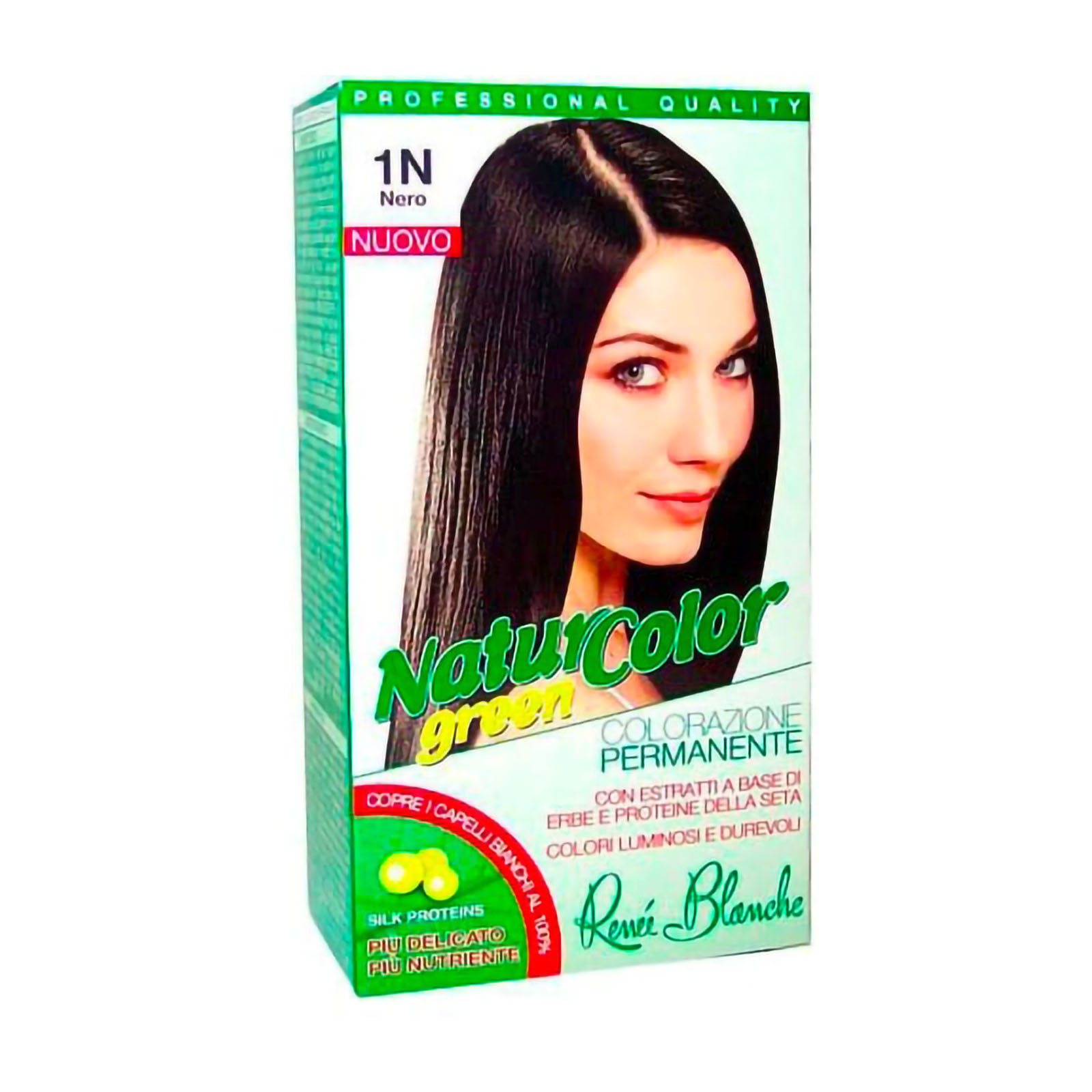 Tinta Per Capelli Colorazione Permanente Naturale Natur Color Green 1 N Nero