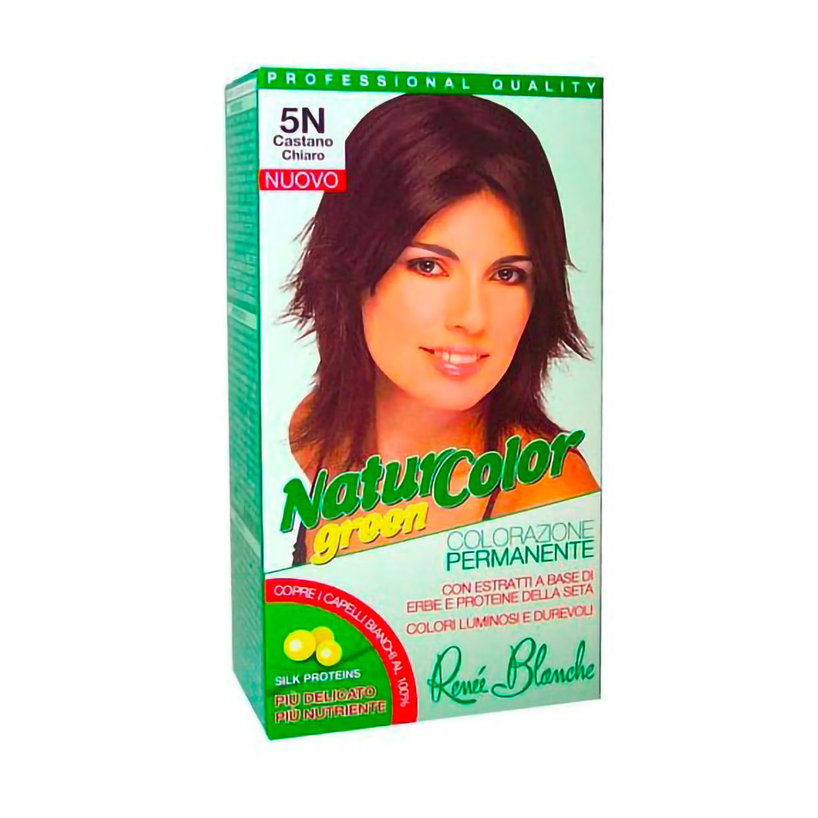 Tinta Per Capelli Colorazione Permanente Naturale Natur Color Green 5 N Castano Chiaro