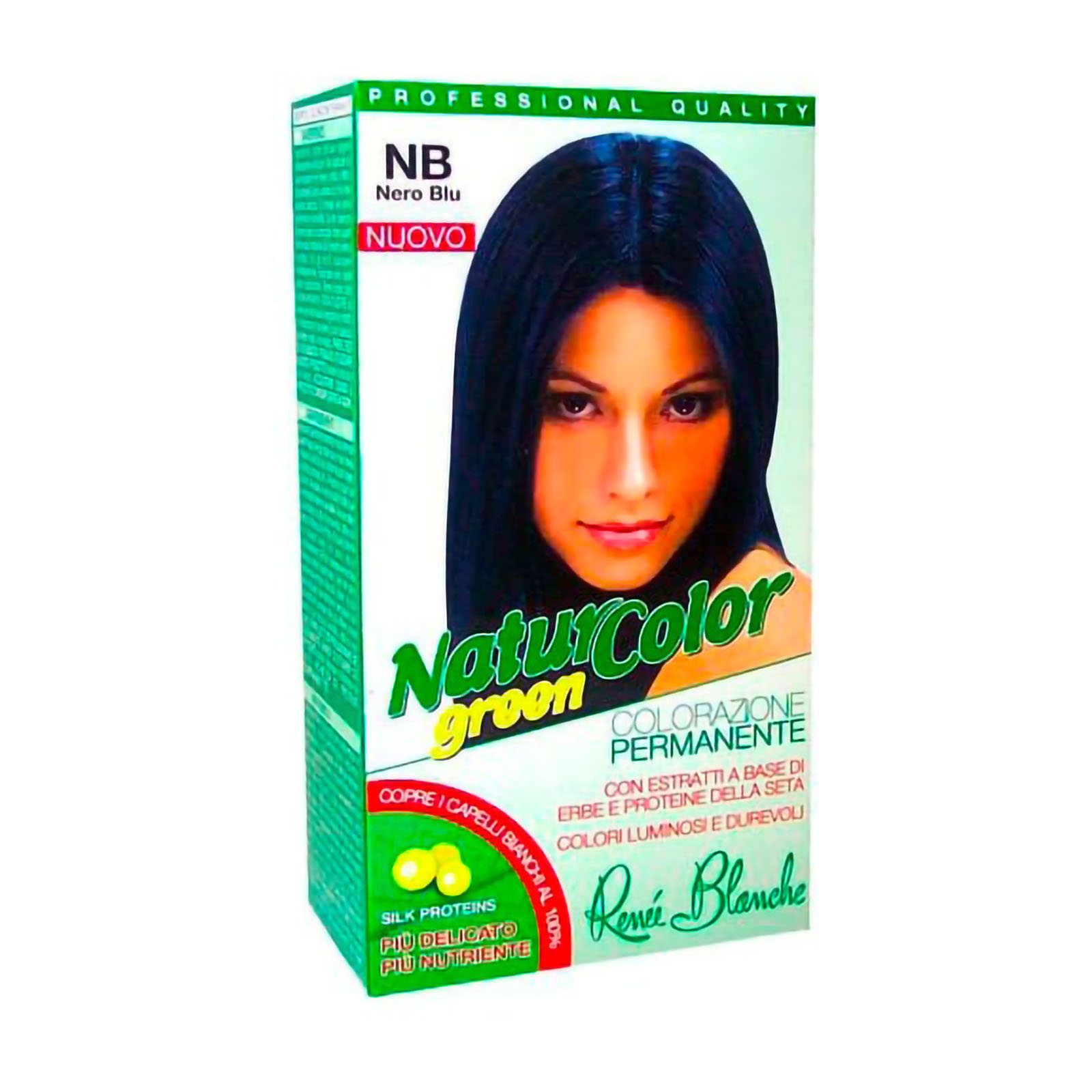 Tinta Per Capelli Colorazione Permanente Naturale Natur Color Green Nero Blu