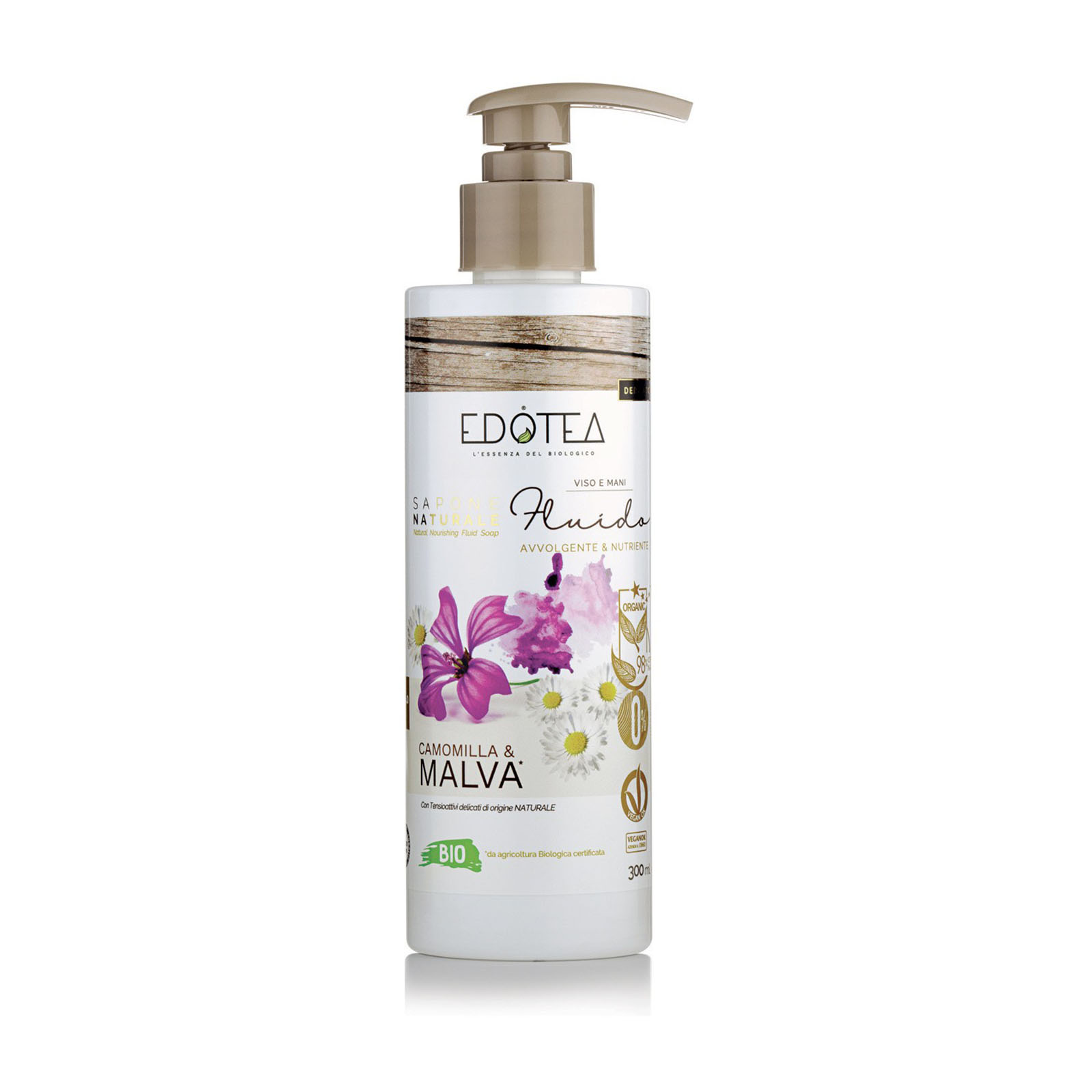 Edotea Sapone Naturale Fluido Camomilla E Malva 300 ml