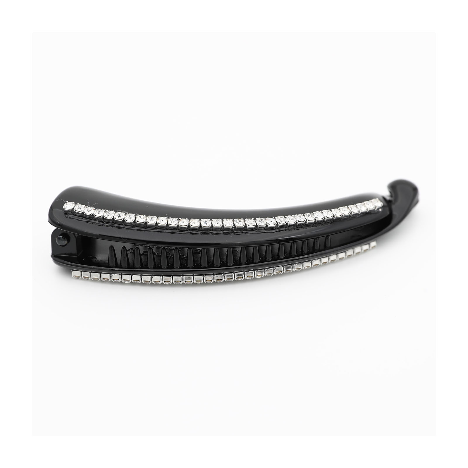 Pinza Banana Strass Nero