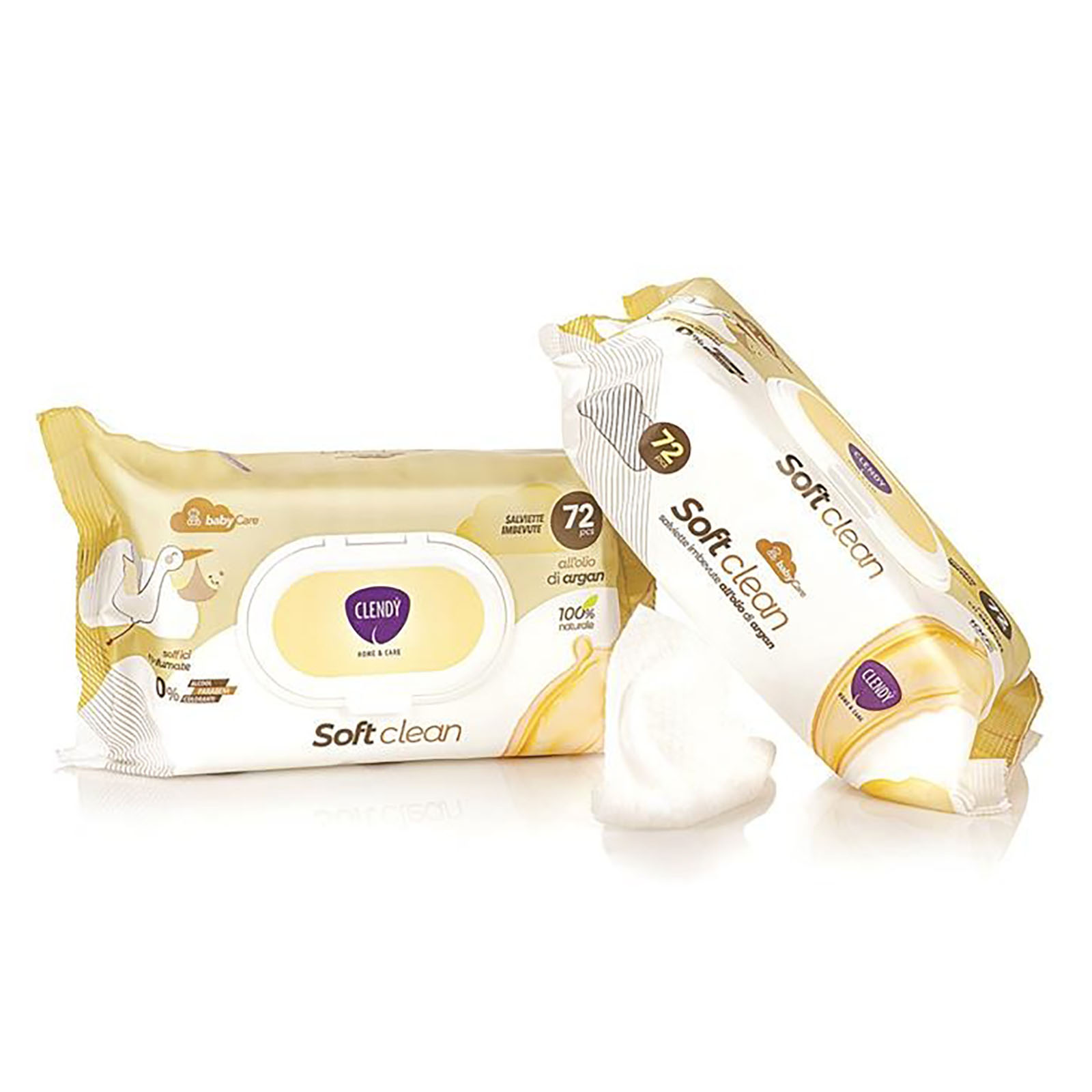 Soft Clean 72 Salviettine Baby Olio Di Argan