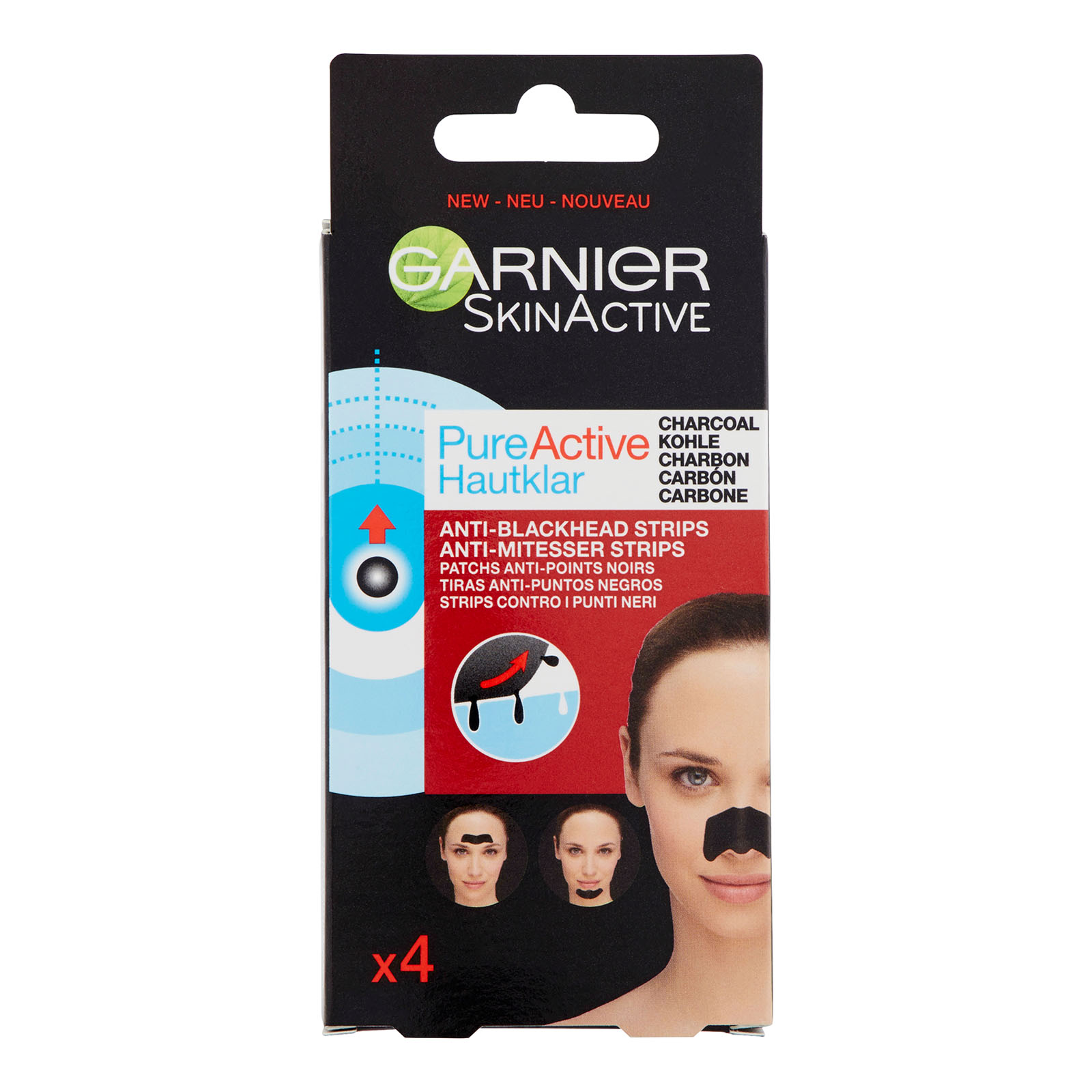 Garnier Skincare Strip Zona-t Contro I Punti Neri,formula Con Carbone Vegetale
