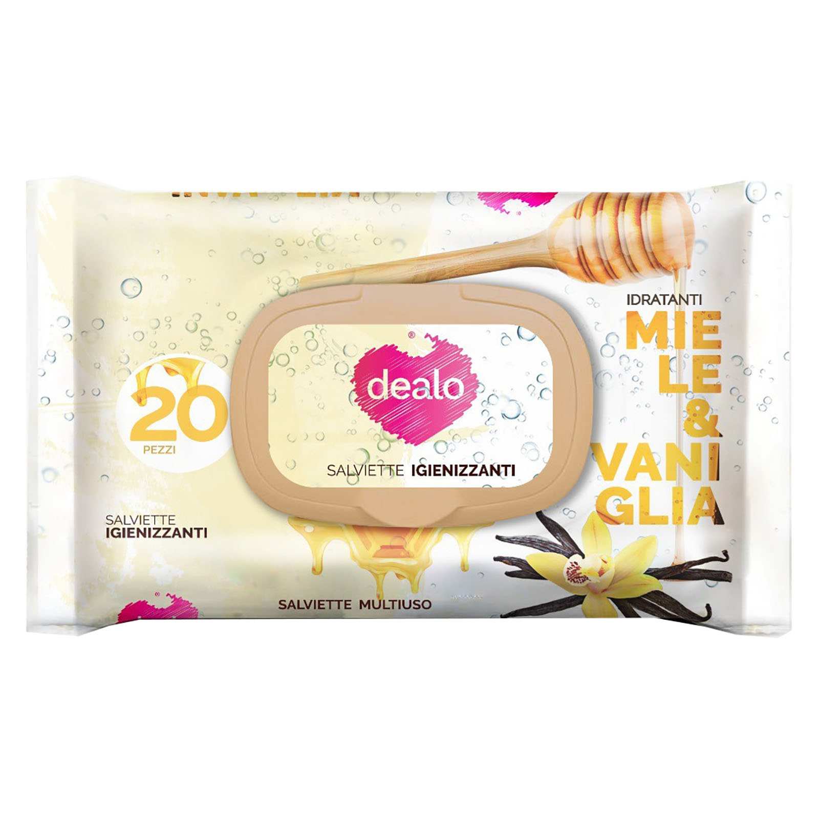 Salviette Igienizzanti Baby Miele E Vaniglia Pz.20