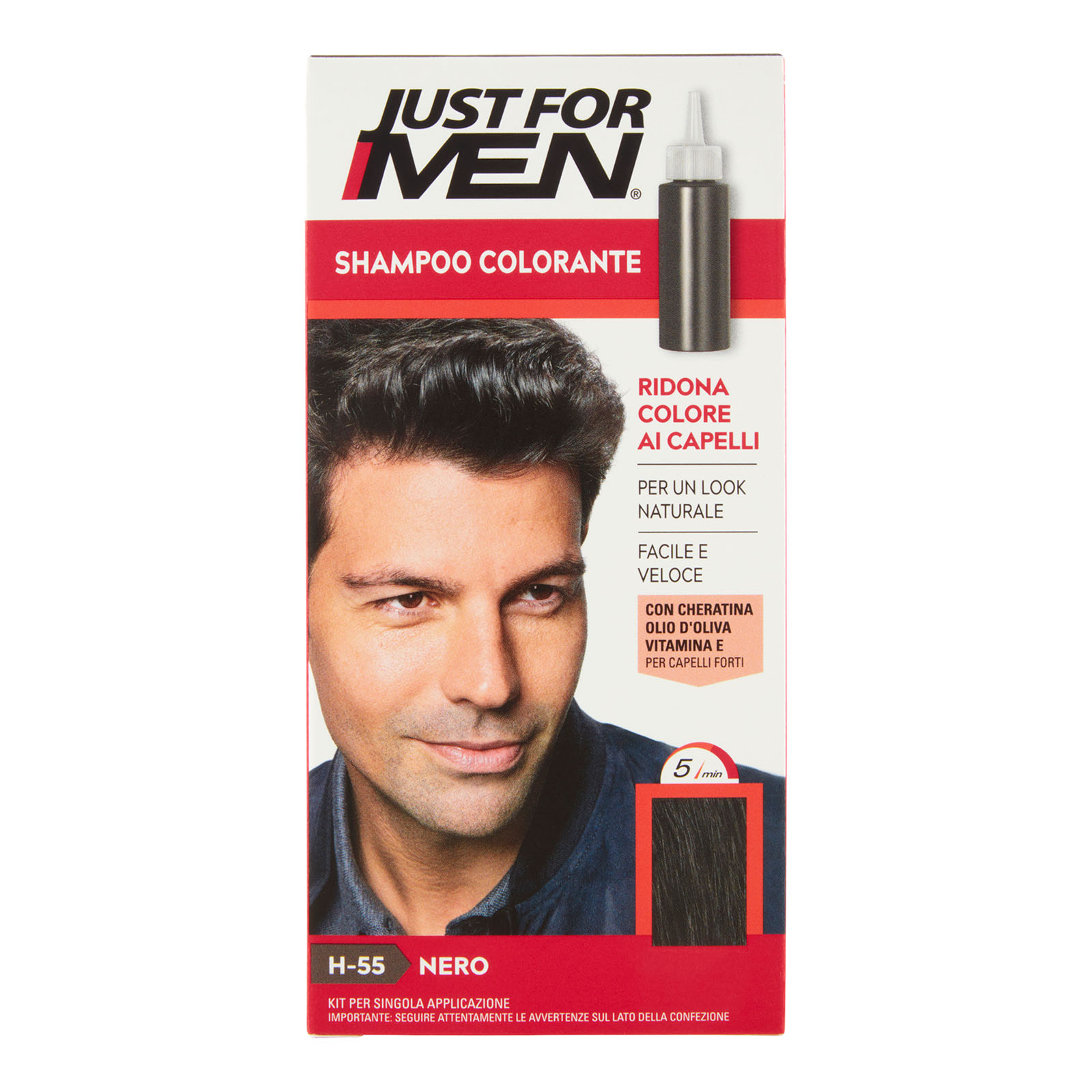 Shampoo Colorante Per Uomo H-55 Nero