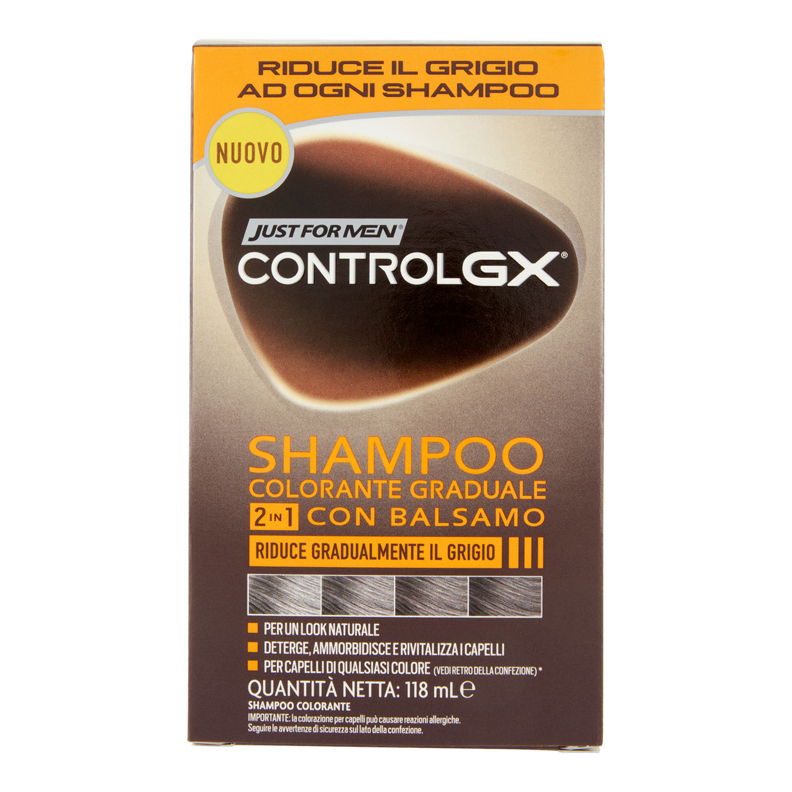 Control Gx Shampoo Colorante Graduale 2in1 Con Balsamo 118 ml