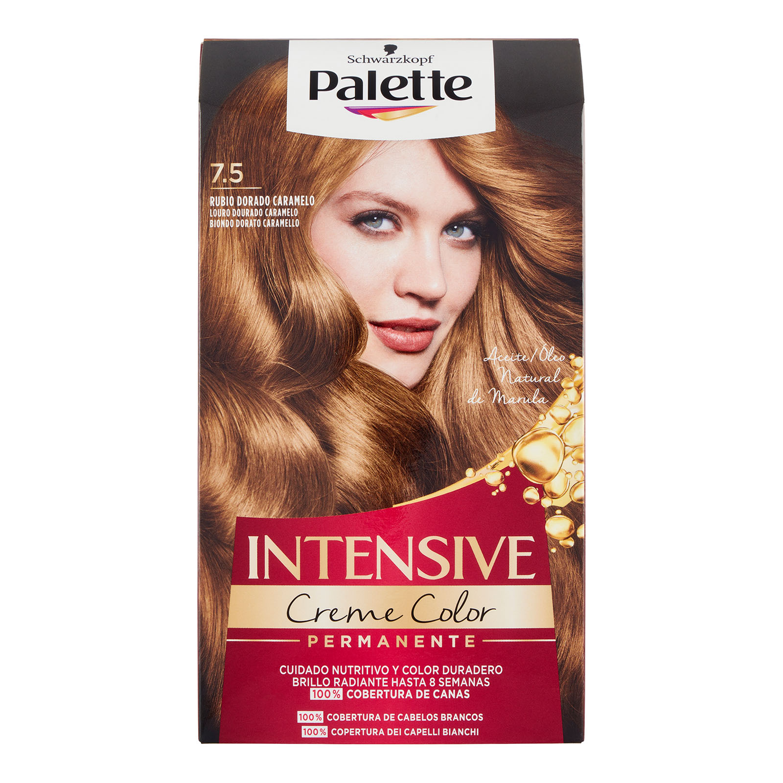 Intensive Creme Color Permanente 7.5 Rubio Dorado Caramelo