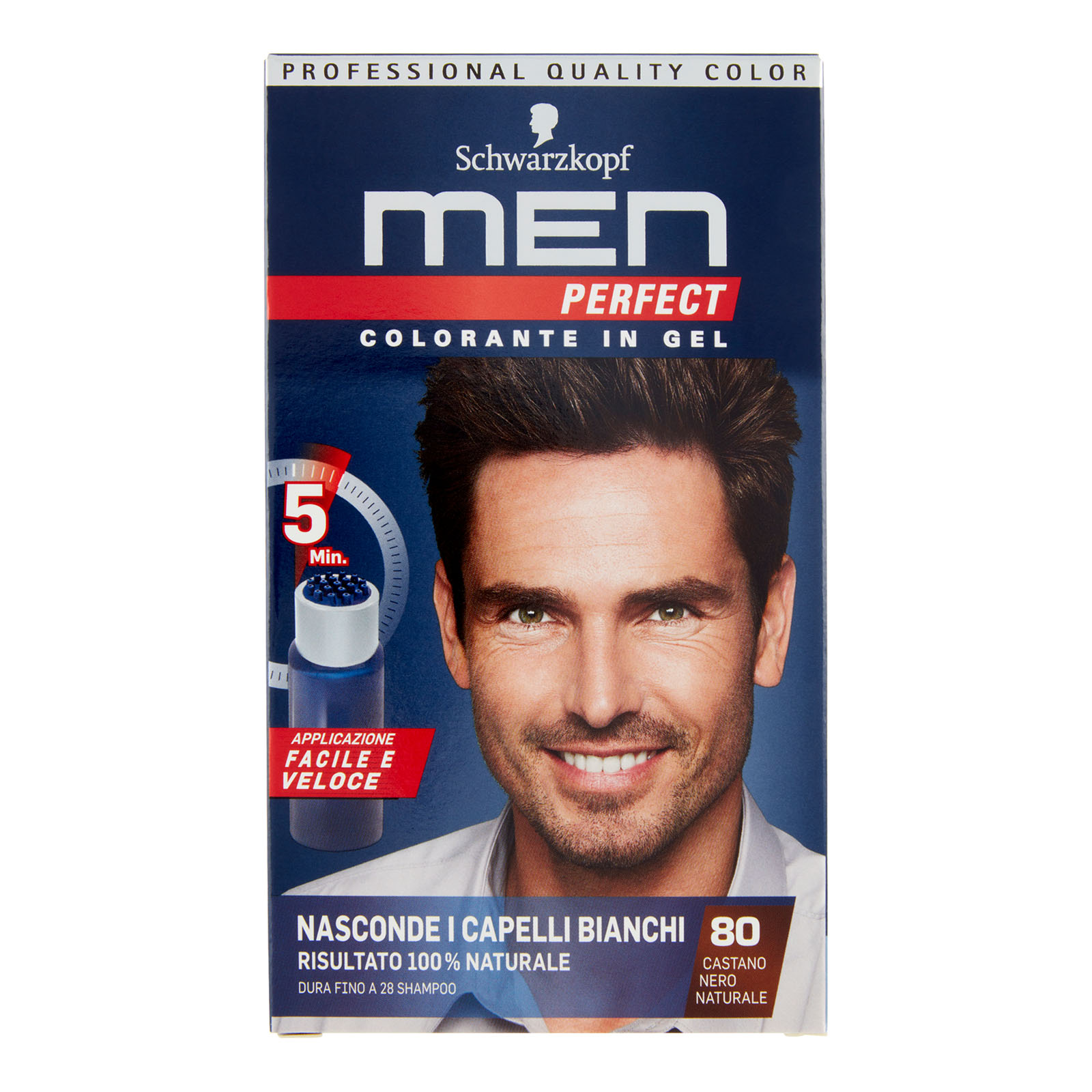 Men Perfect Colorante In Gel 80 Castano Nero Naturale