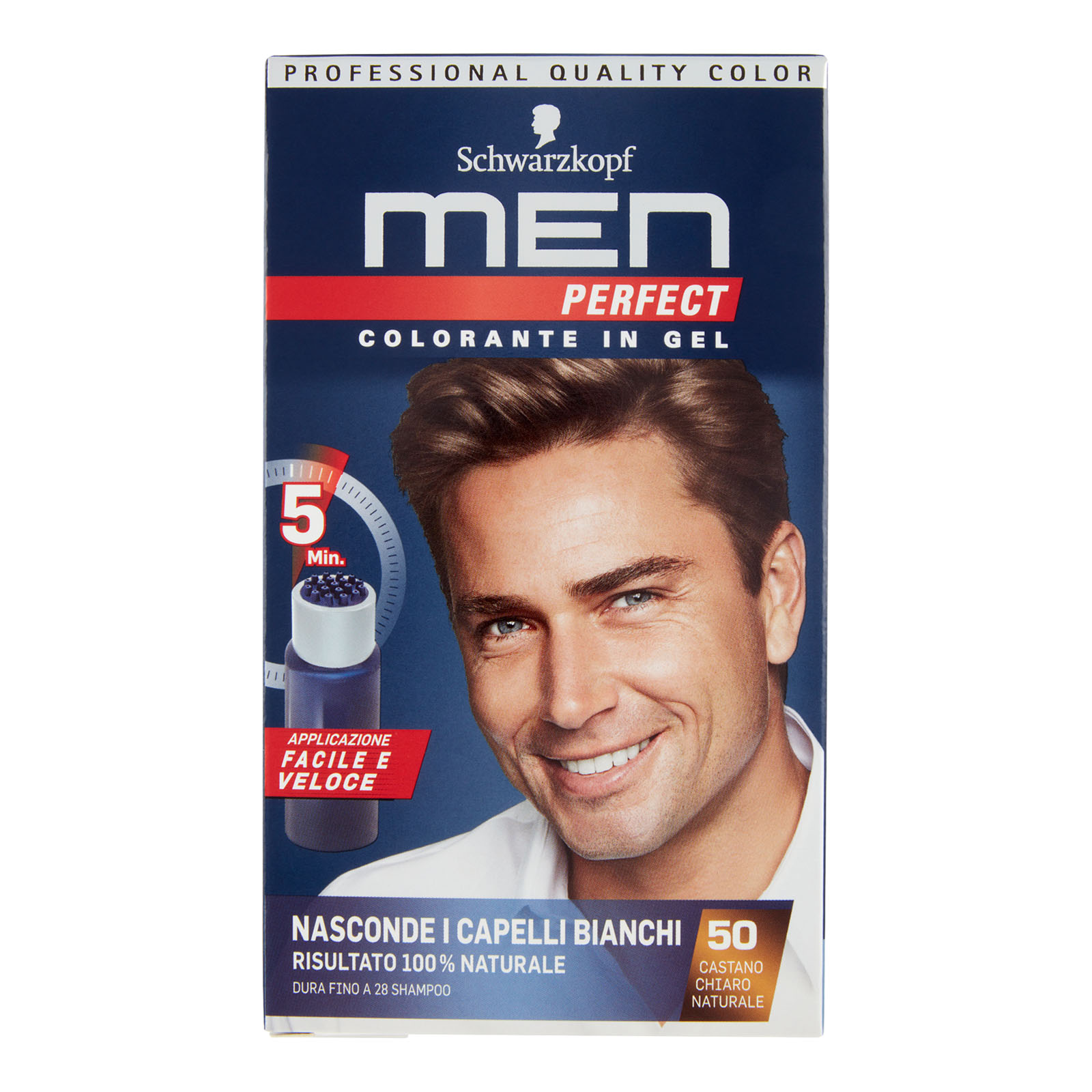 Men Perfect Colorante In Gel 50 Castano Chiaro Naturale