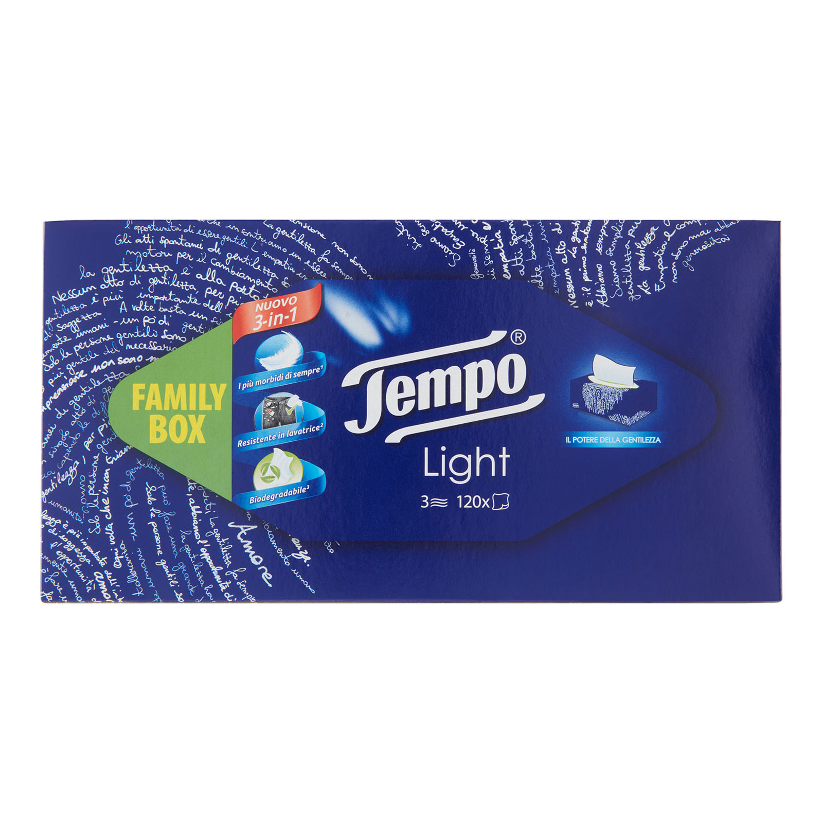 Tempo Family Box Light Fazzoletti 3 Veli 120 Pz