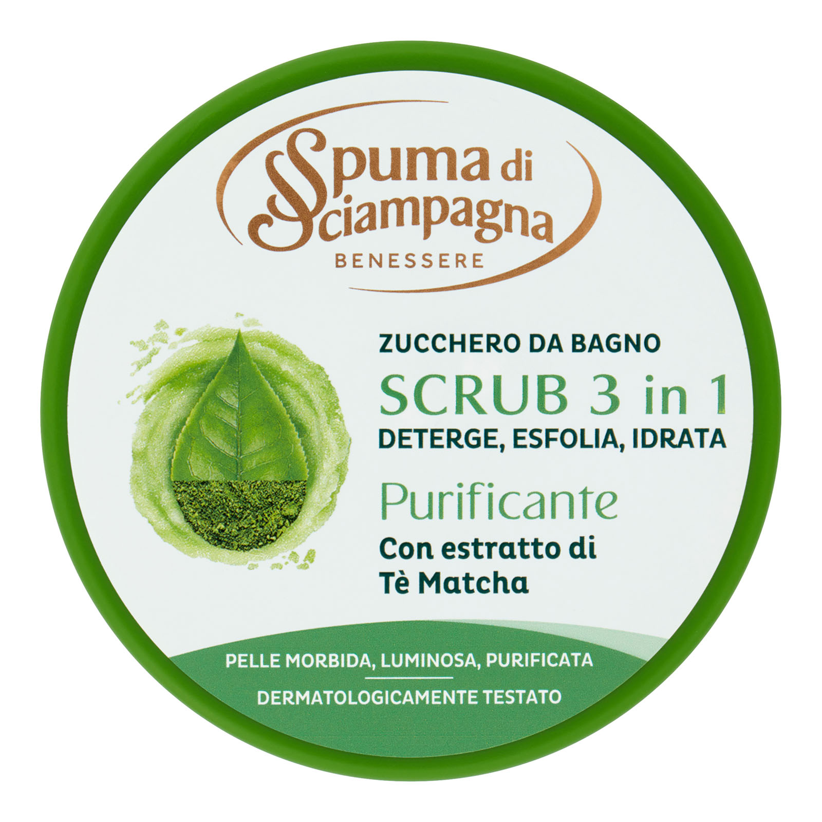 Benessere Scrub 3in1 Purificante Con Estratto Di Tè Matcha 250 ml
