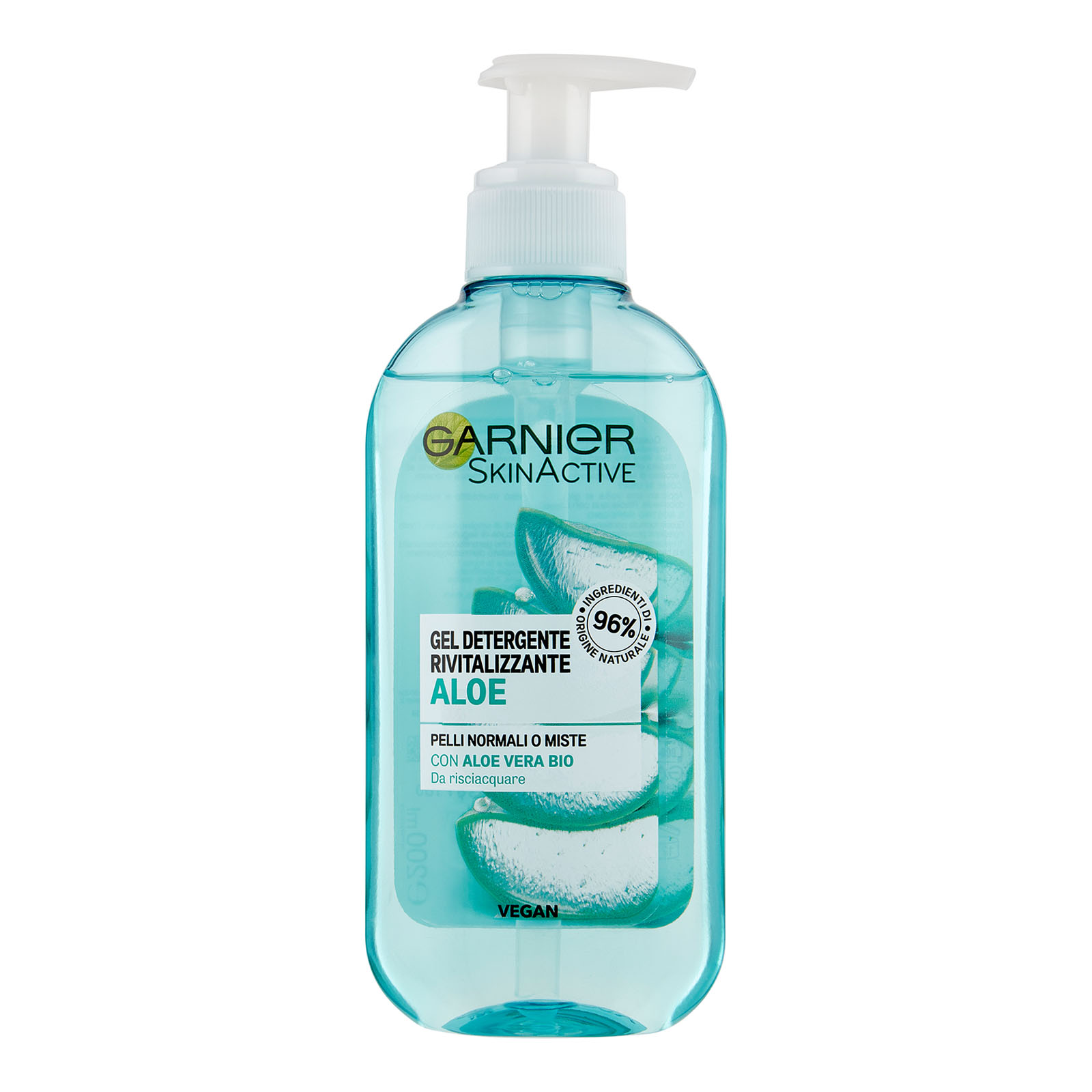 Garnier Skinactive Detergente, Texture Gel, Arricchito Con Aloe Vera 200 ml