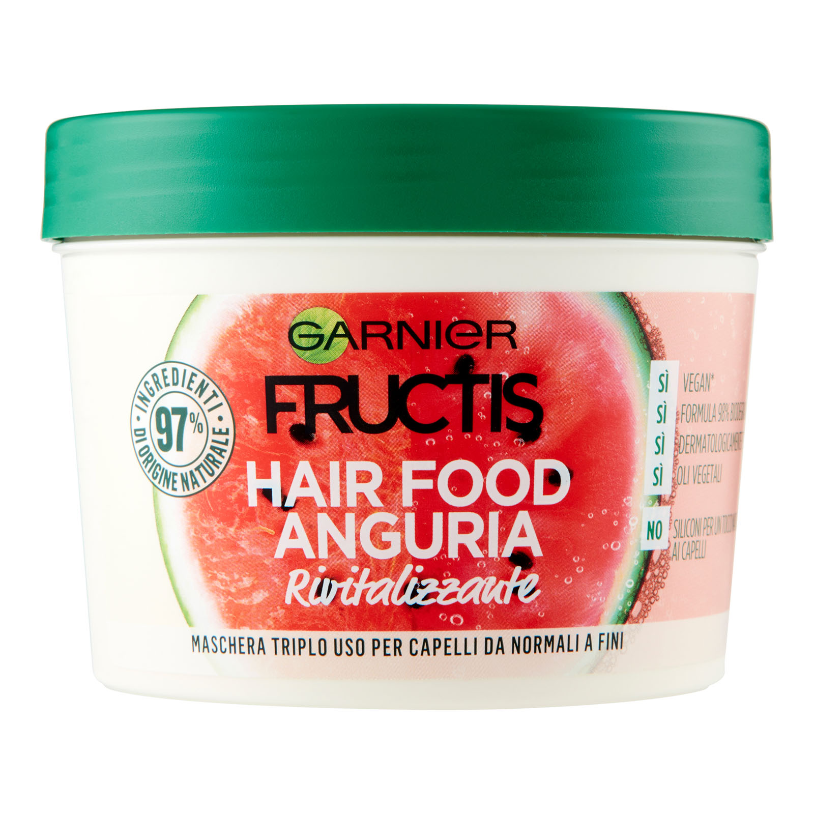 Maschera Fructis Hair Food, Ideale Per Capelli Fini, Arricchito Con Anguria 390 gr