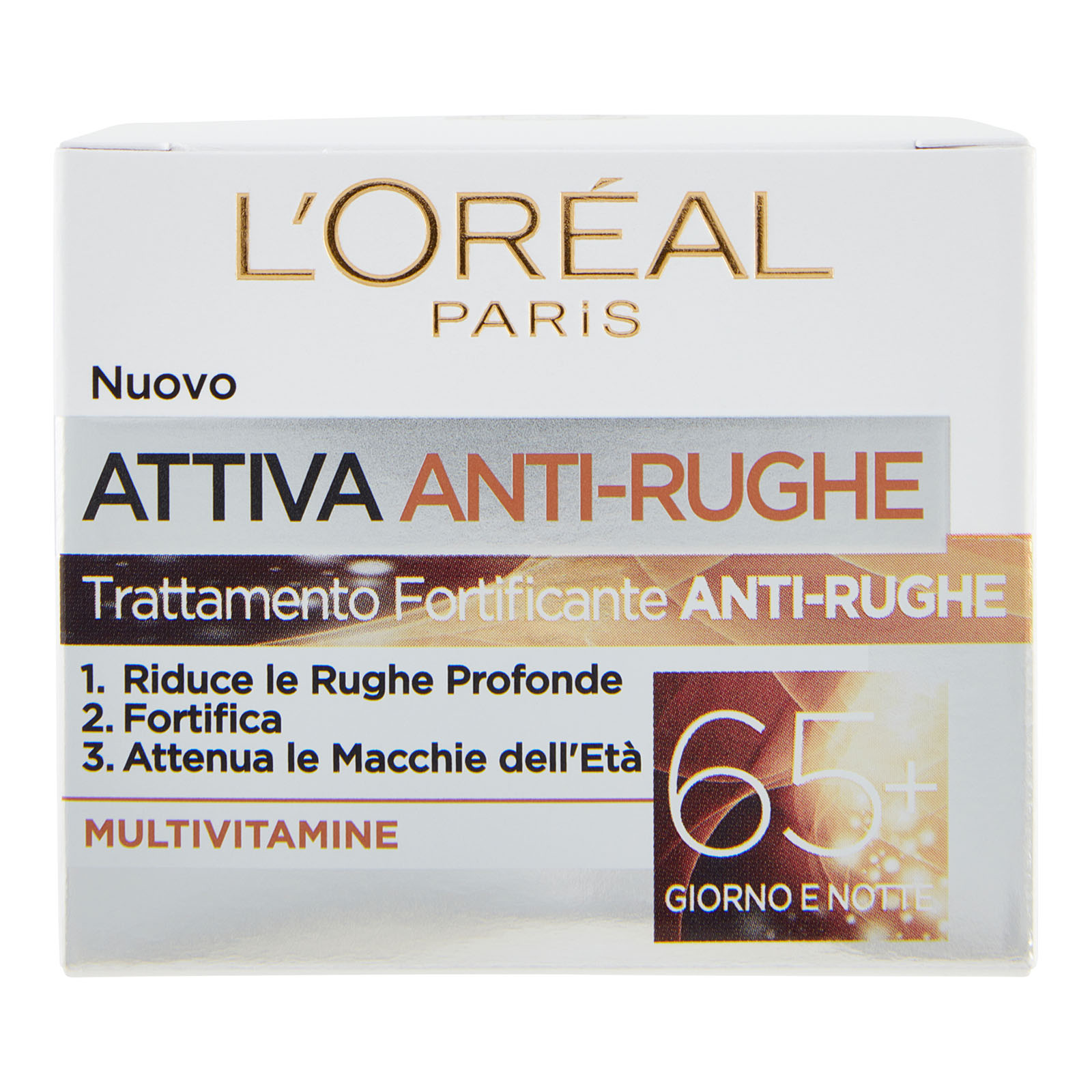 Crema Viso Giorno E Notte Attiva Anti-rughe, Trattamento Fortificante 65+ 50 ml
