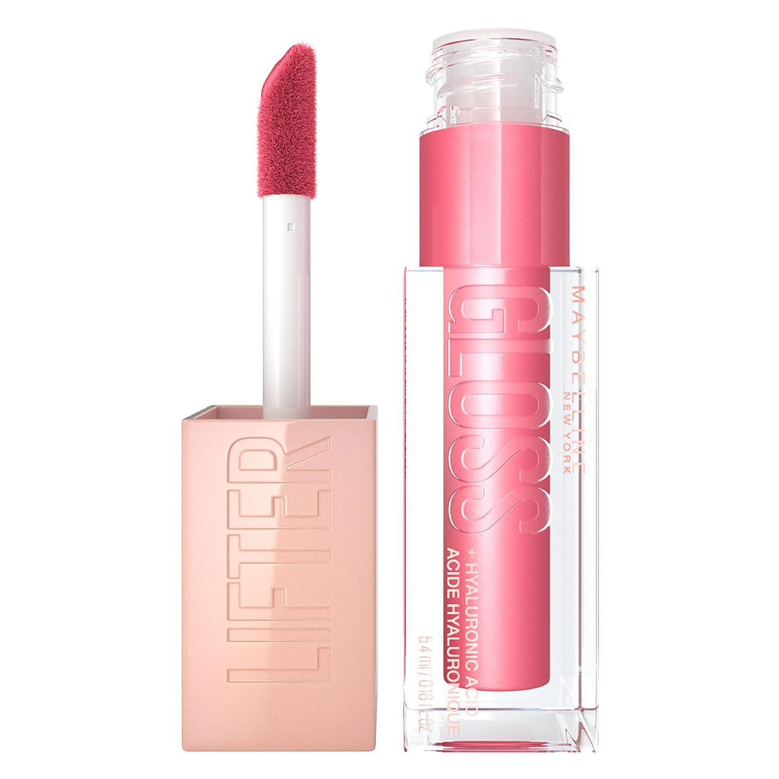 Maybelline Lifter Gloss, Lucidalabbra Con Acido Ialuronico 5,4 Ml Petal (005)