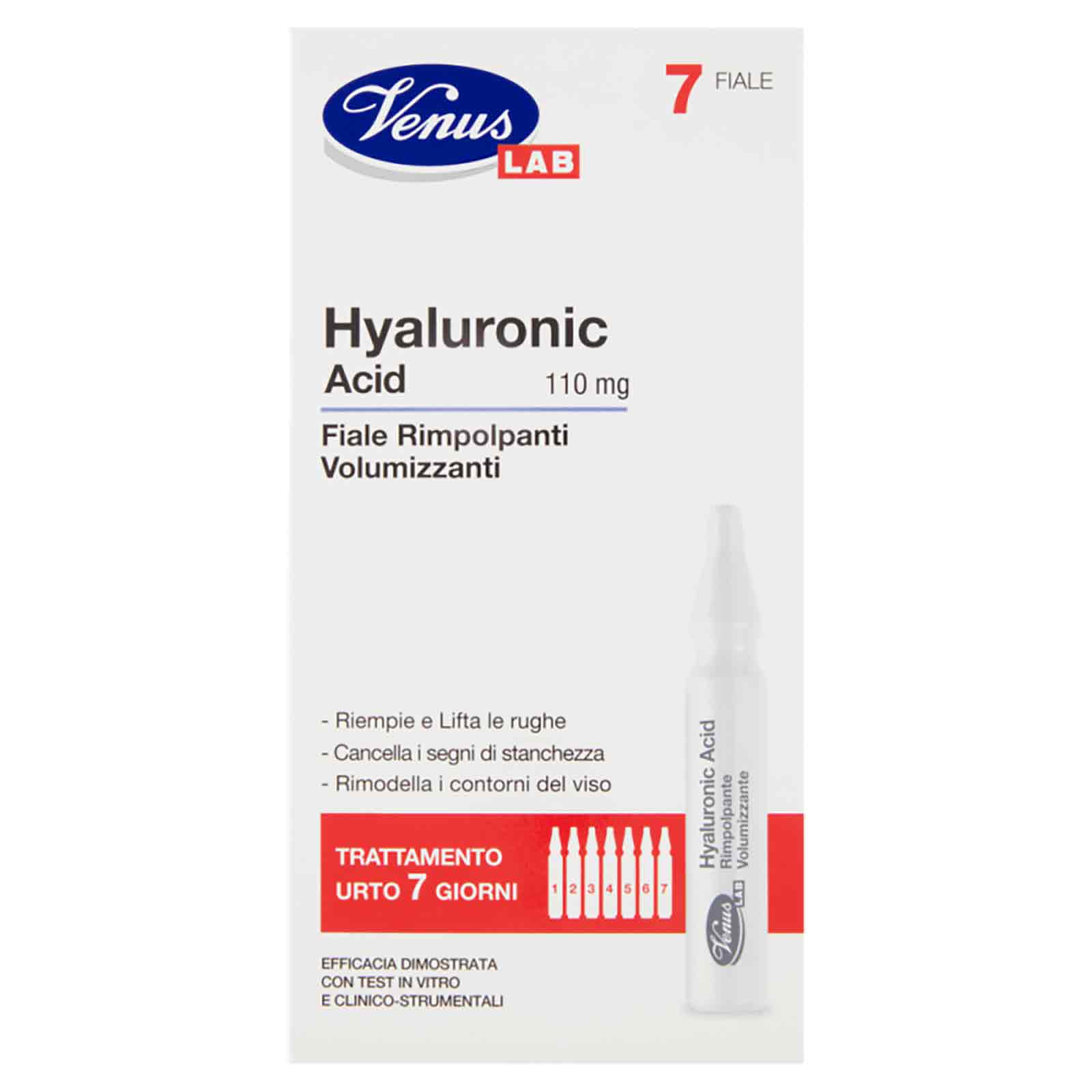 7 Fiale Hyaluronic Acid Rimpolpanti E Volumizzanti 110 Mg