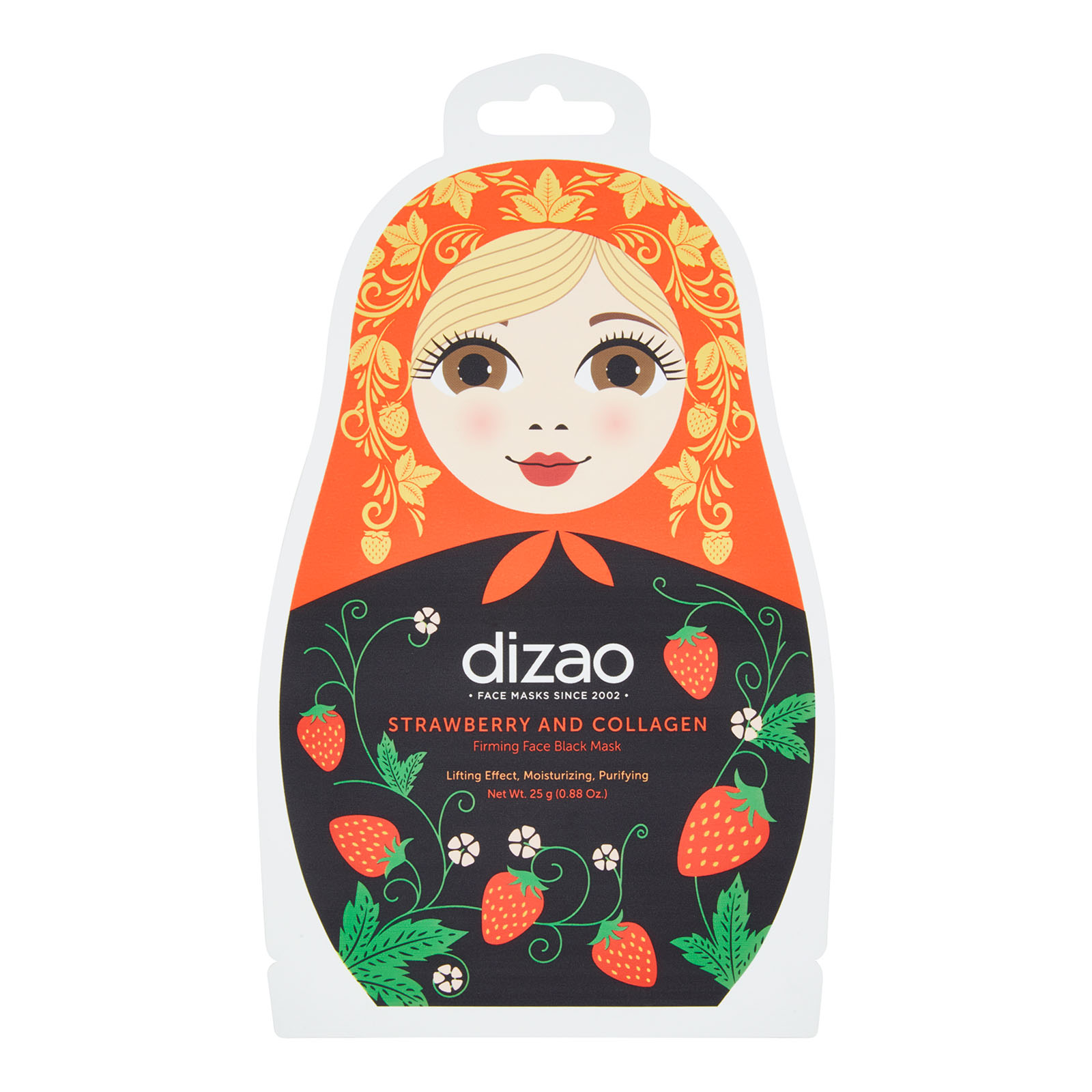 Strawberry And Collagen Firming Face Black Mask