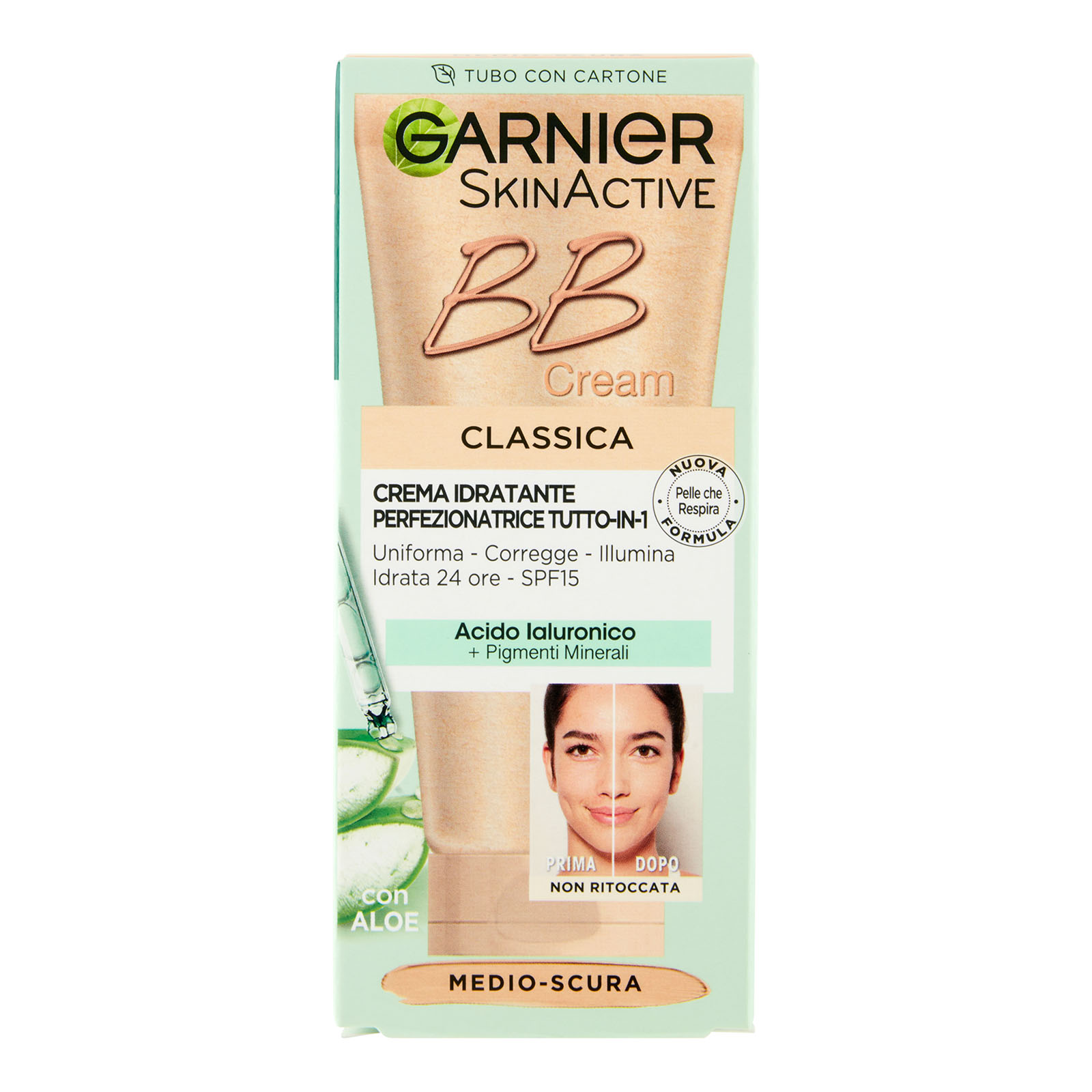 Garnier Bb Cream Classic, Con Acido Ialuronico, Tonalità Medio-scura 50 ml