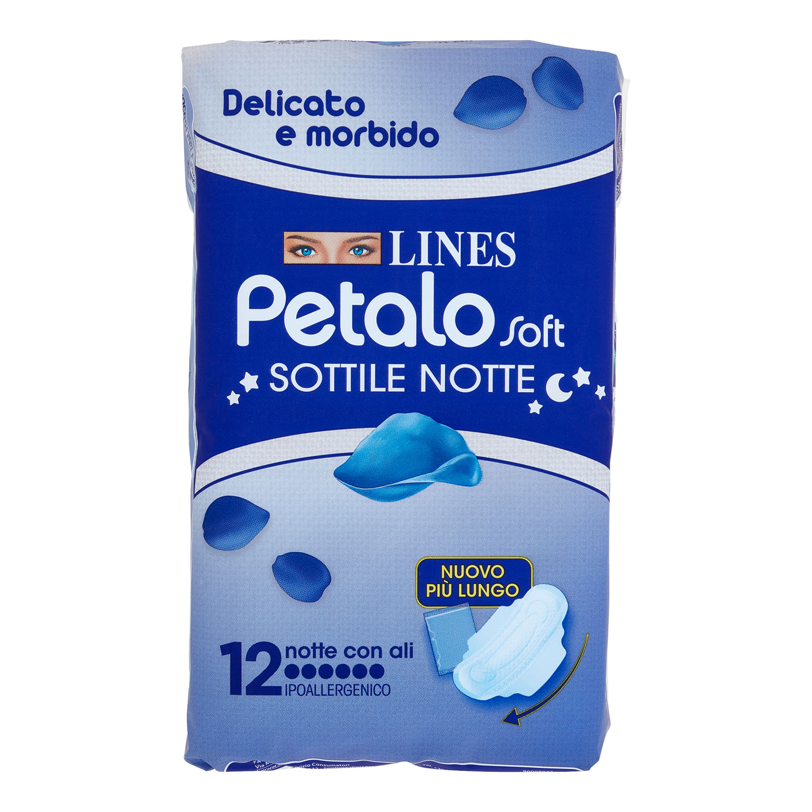 Petalo Soft Sottile Notte Con Ali 12 Pz
