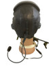 Russian Soviet Air Force ZSH-3 Pilots Helmet and KM-32 Oxygen Mask with Leather Helmet