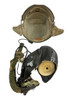 Russian Soviet Air Force ZSH-3 Pilots Helmet and KM-32 Oxygen Mask with Leather Helmet