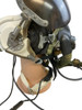 Russian Soviet Air Force ZSH-3 Pilots Helmet and KM-32 Oxygen Mask with Leather Helmet