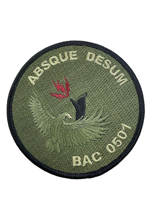 Canadian Forces RCAF BAC 0501 Absque Desum Course Crest OD Green Patch