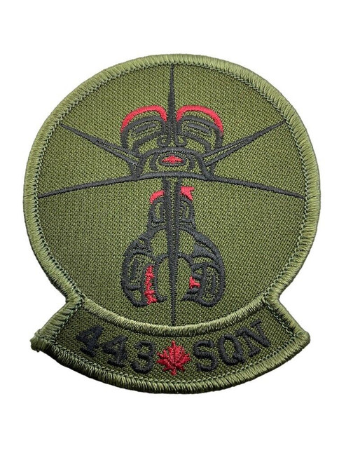 Canadian Forces RCAF 443 Squadron OD Green Patch Crest