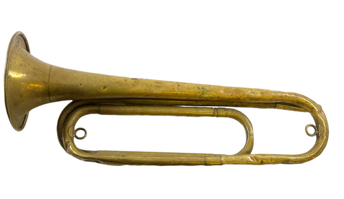 WW1 US AEF Brass Bugle Missing Mouthpiece